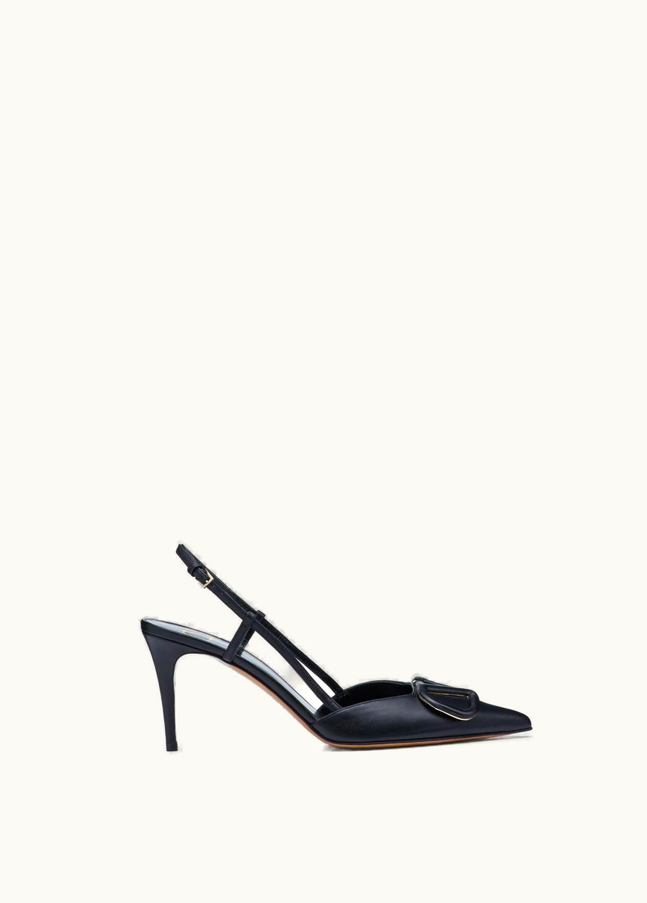 Valentino Valentino VLogo Signature Calfskin Slingback Pump 80 mm / 3.15 In. UZ0160597