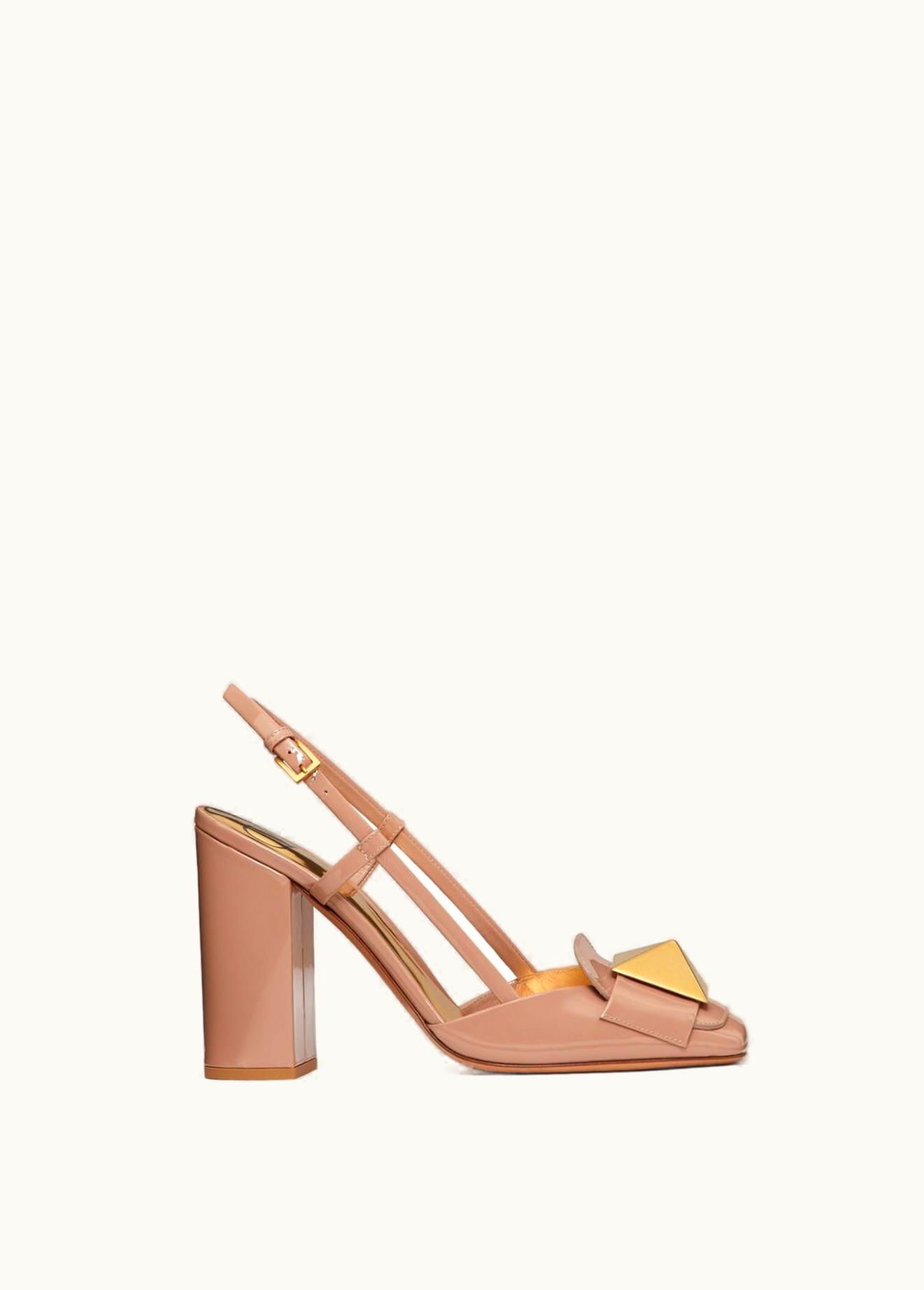 Valentino Valentino One Stud Patent Leather Slingback Pump 100mm UZ0160636