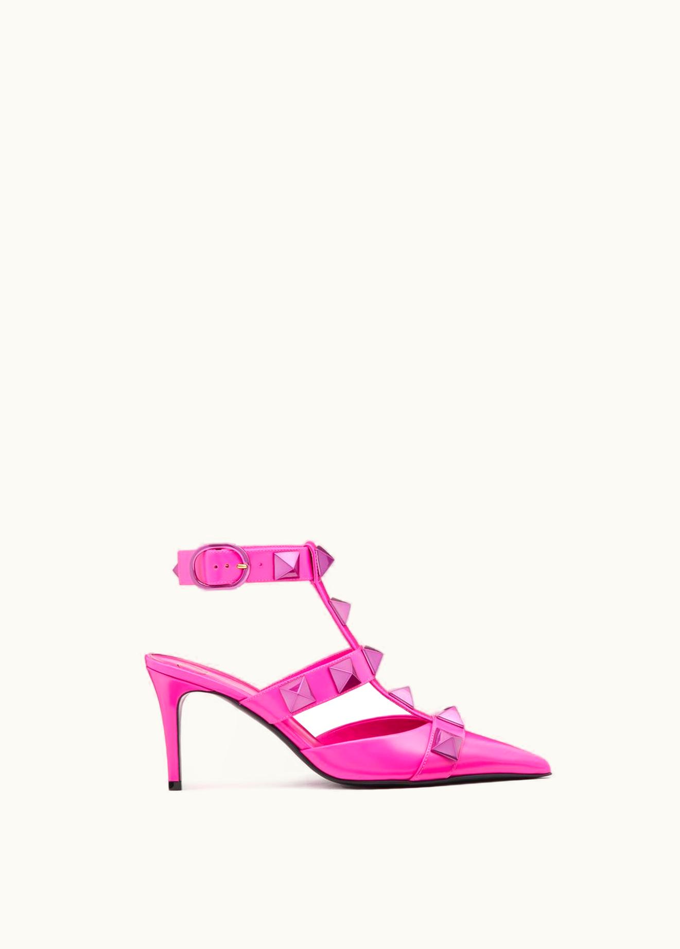 Valentino Valentino Roman Stud Calfskin Leather Pump With Tone-on-tone Studs 80mm