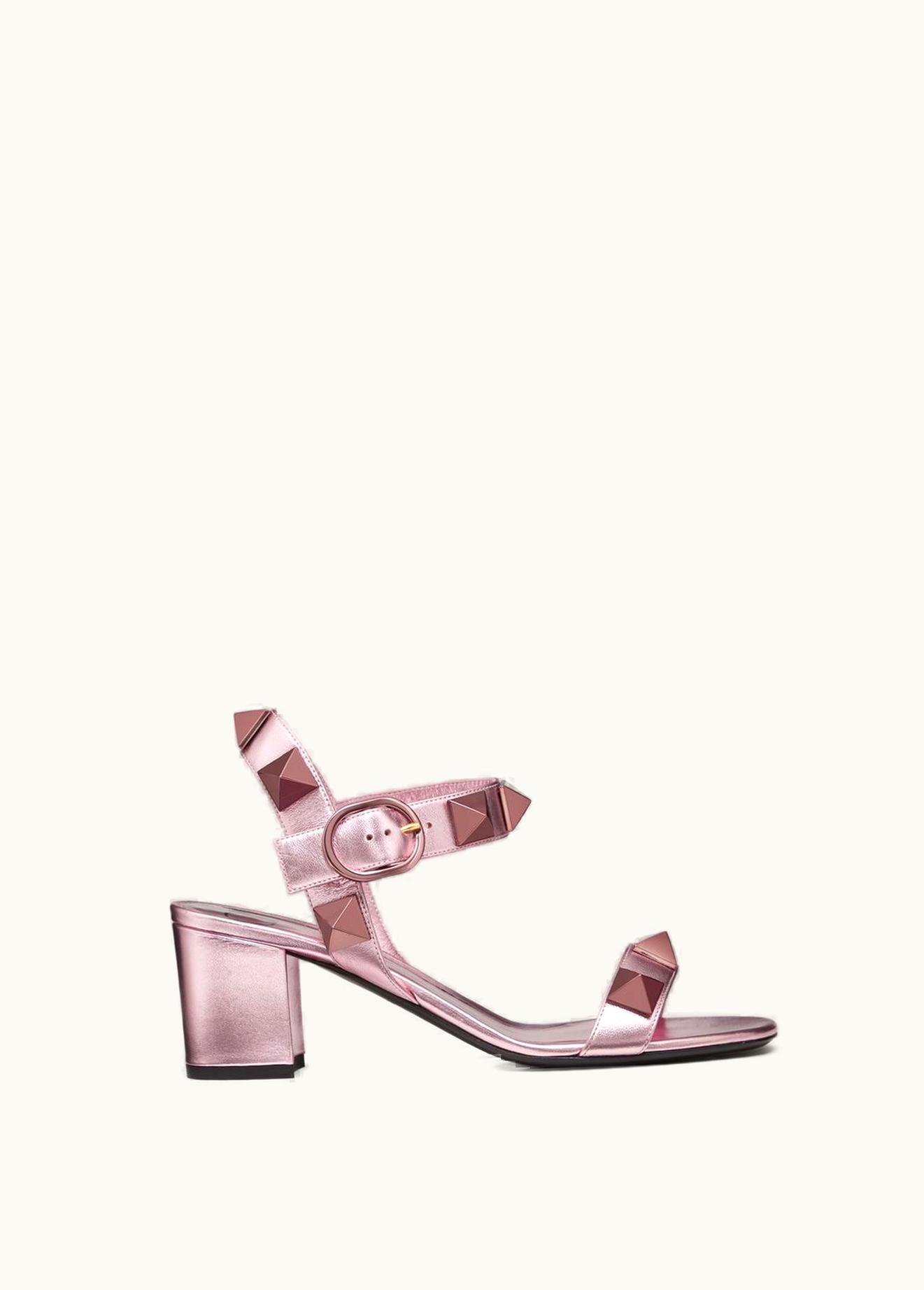 Valentino Valentino Roman Stud Laminated Nappa Leather And Matching Stud Sandal 60mm