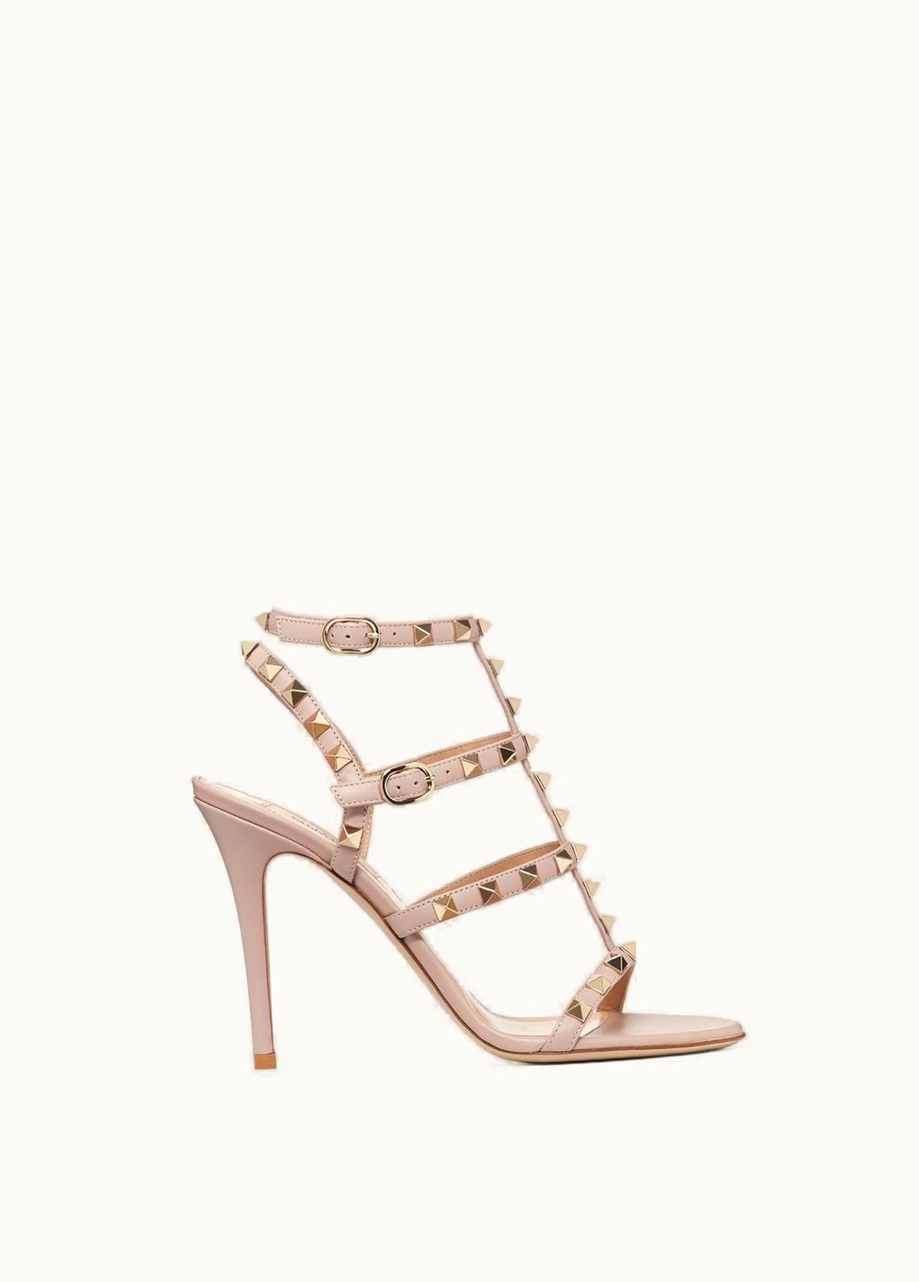 Valentino Valentino Rockstud Calfskin Ankle Strap Sandal 100 mm UZ0160694
