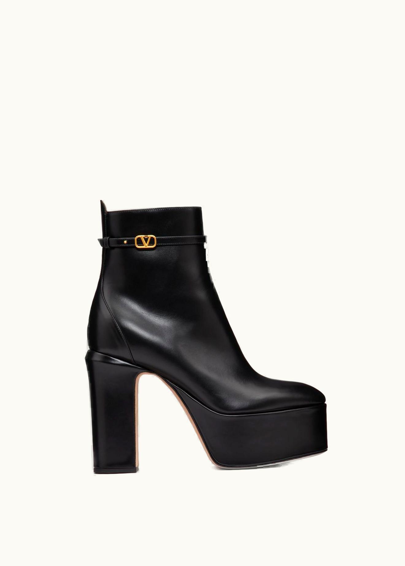 Valentino Valentino Garavani Tan-go Platform Ankle Boot In Calfskin 120mm UZ0160728