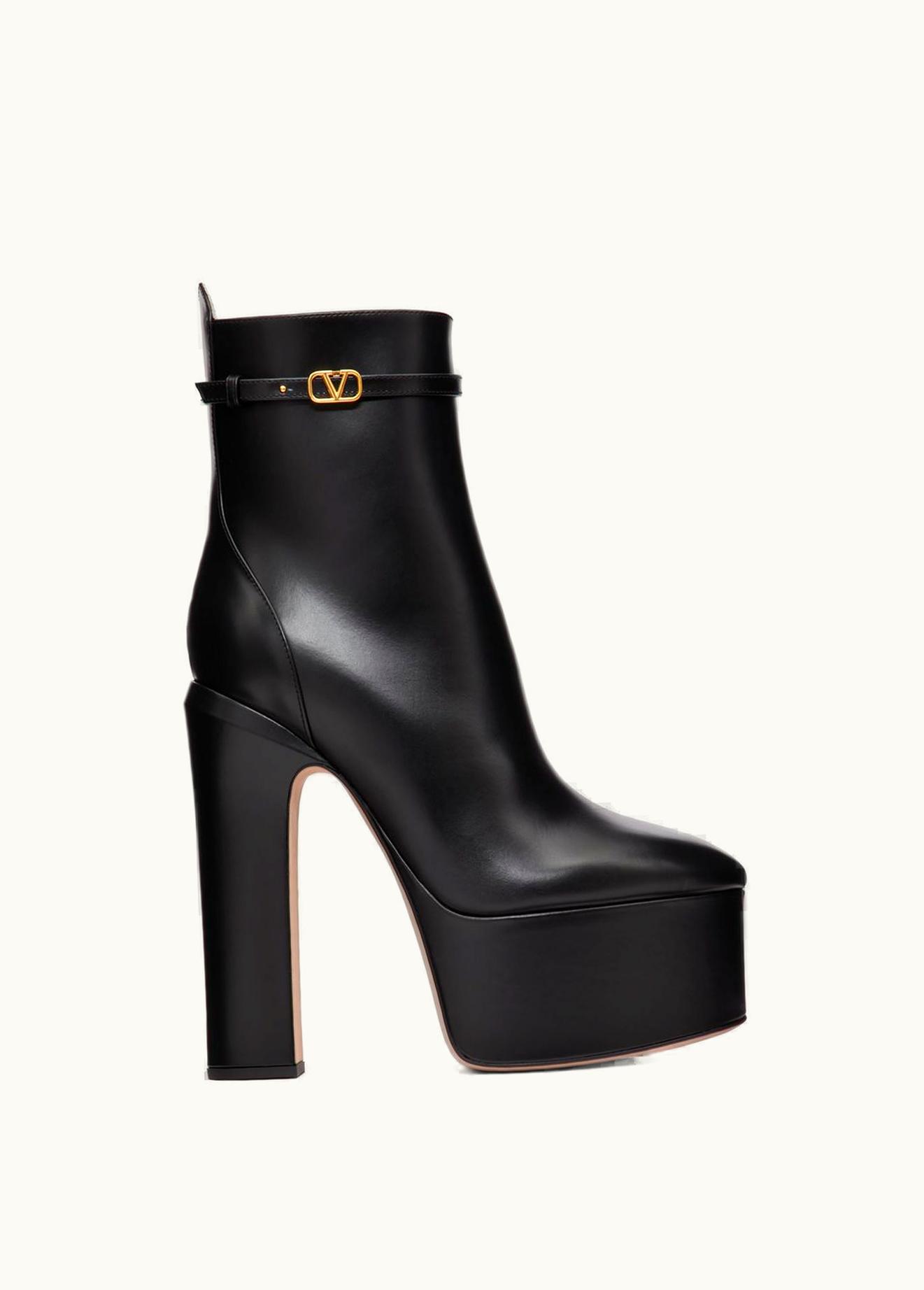 Valentino Valentino Garavani Tan-go Platform Ankle Boot In Calfskin 155mm