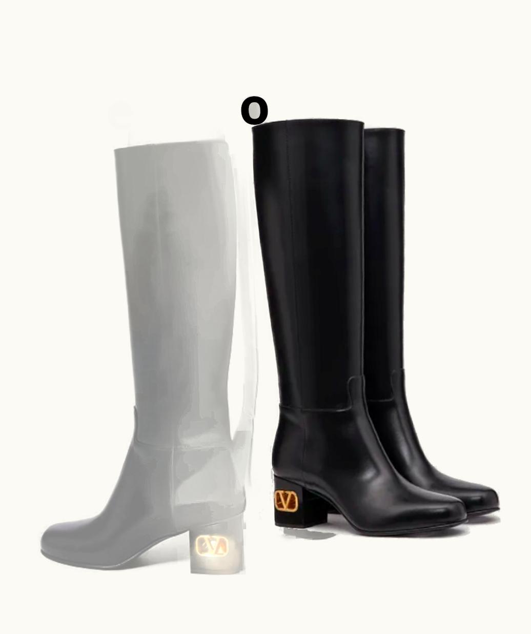 Valentino Valentino Garavani Heritage Calfskin Boot 60mm