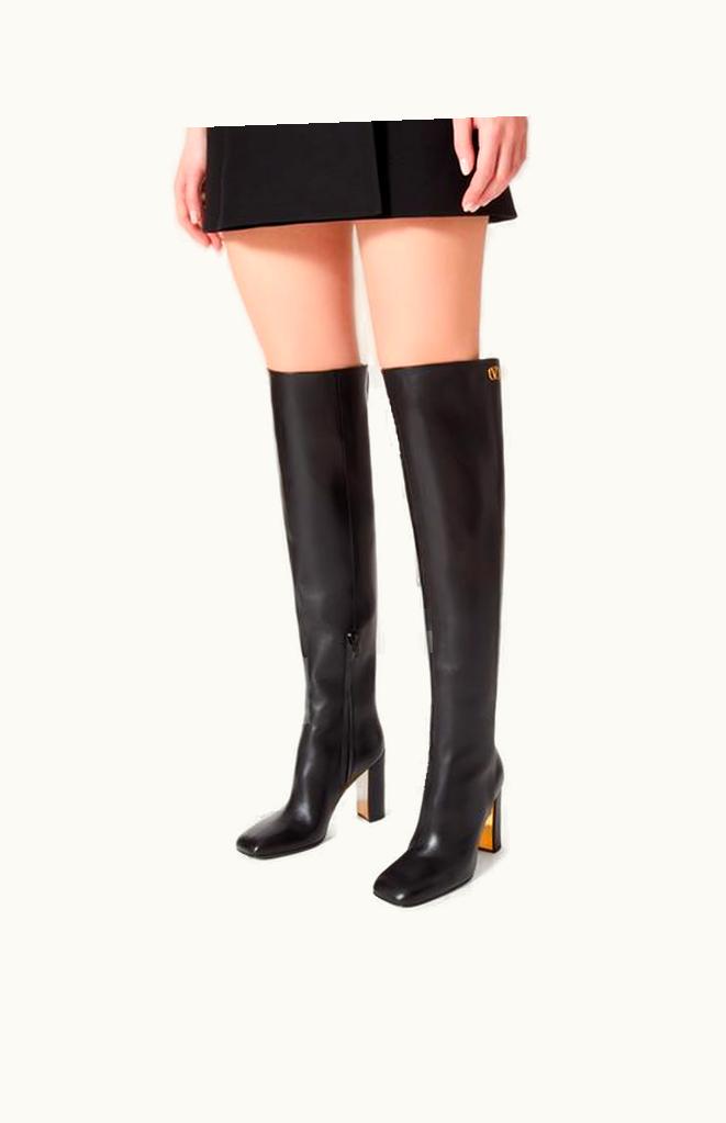 Valentino Valentino Garavani Golden Walk Calfskin Boots 95mm
