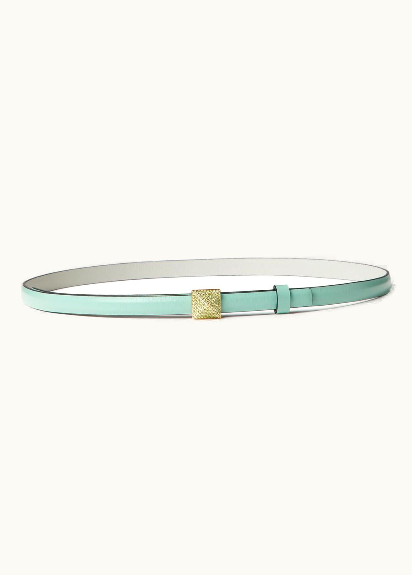 Valentino Valentino One Stud Reversible Shiny Calfskin Belt 12mm UZ0160917