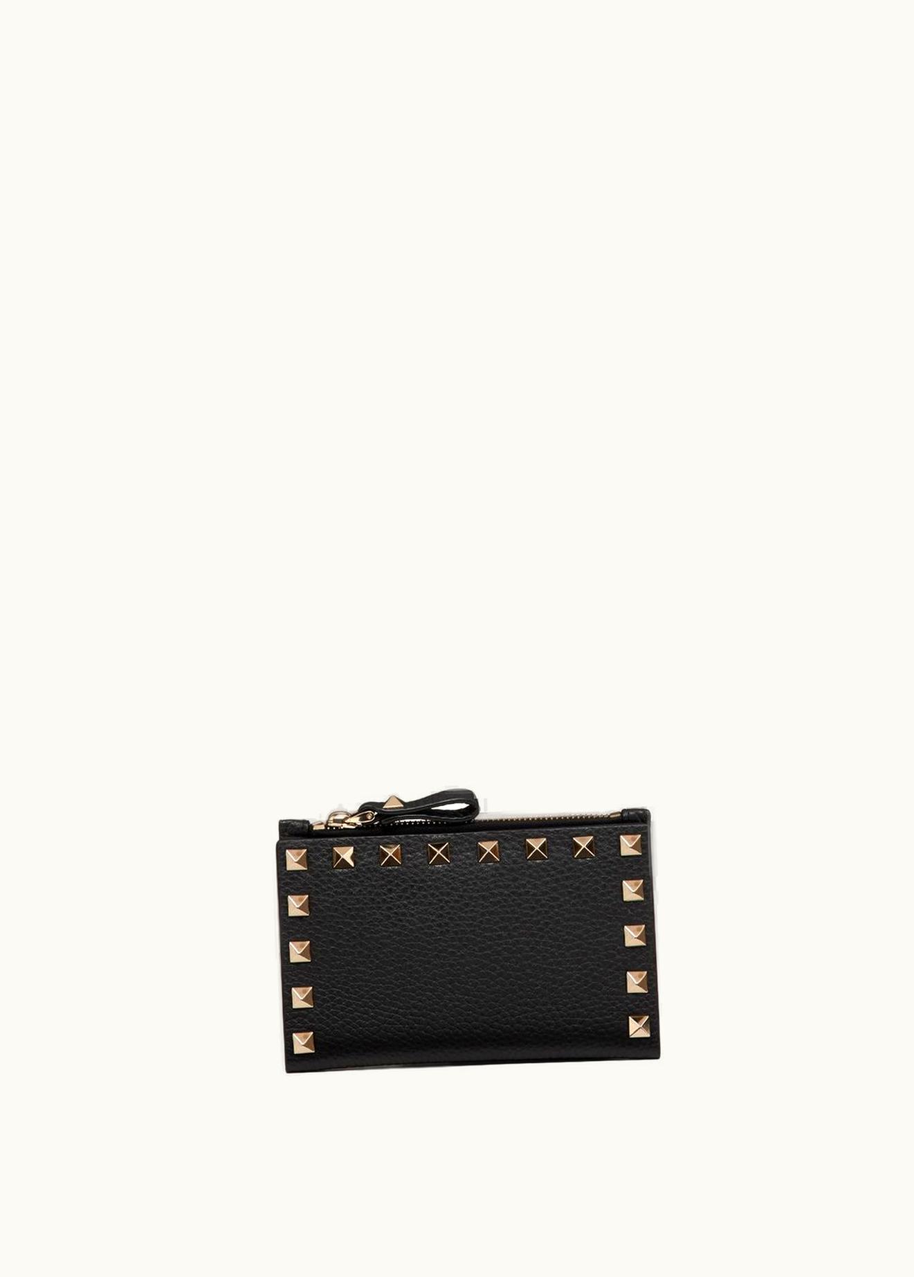 Valentino Valentino Rockstud Grainy Calfskin Coin Purse And Cardholder UZ0160968