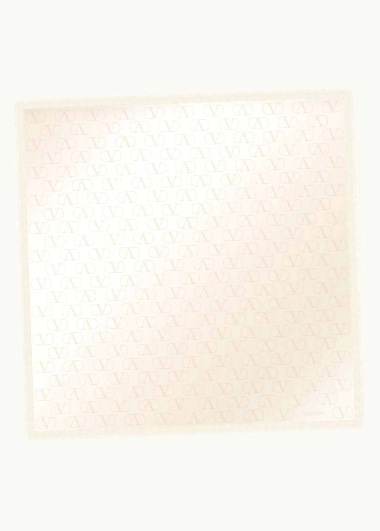 Valentino Valentino Vlogo Signature Jacquard Shawl In Silk 140x140 Cm UZ0161043