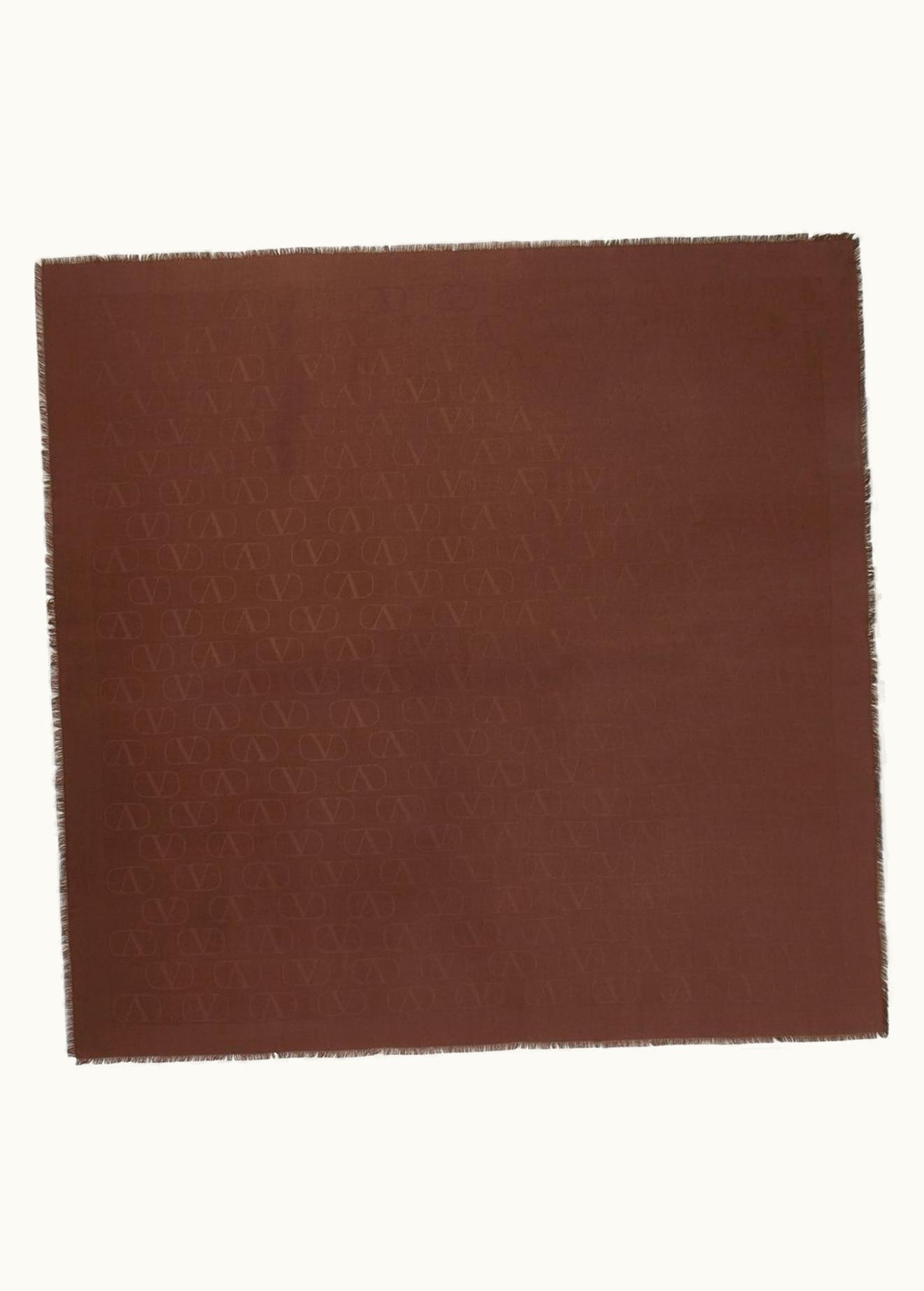 Valentino Valentino Vlogo Signature Jacquard Shawl In Silk 140x140 Cm UZ0161046