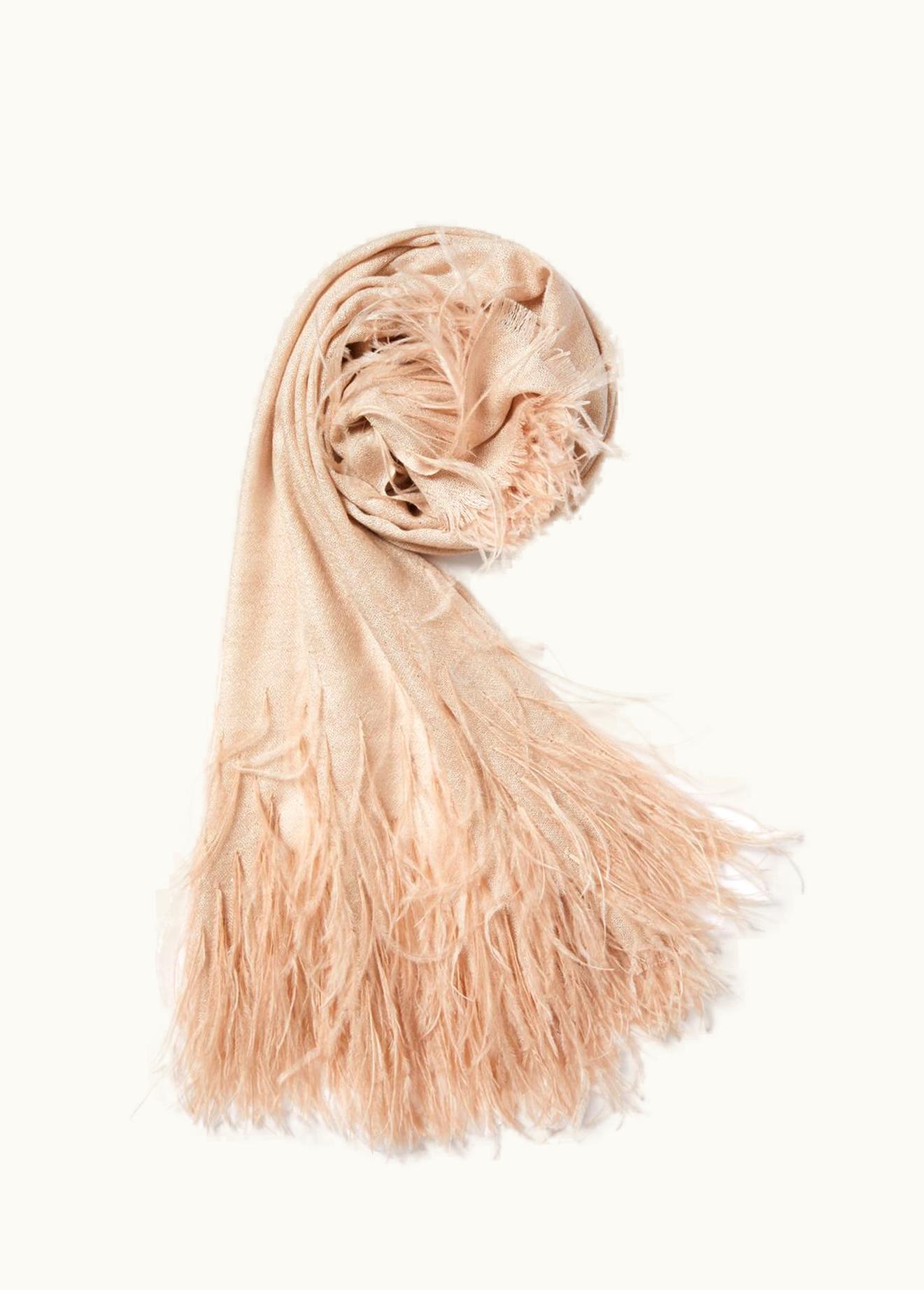 Valentino Valentino Stole With Micro Sequins And Feathers UZ0161053