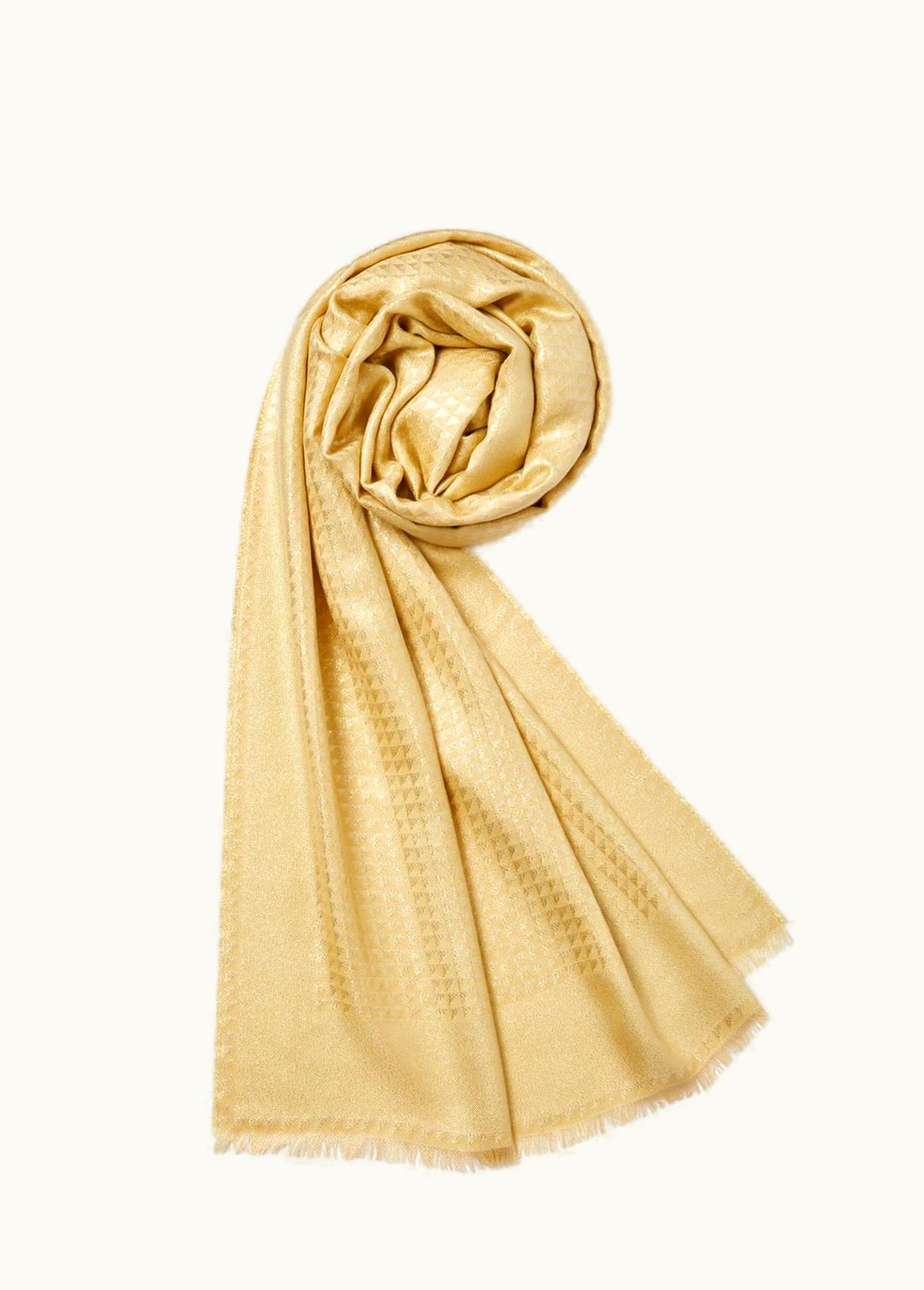 Valentino Valentino Maxi Stud Lurex Jacquard Stole In Silk And Cashmere 75x200 Cm