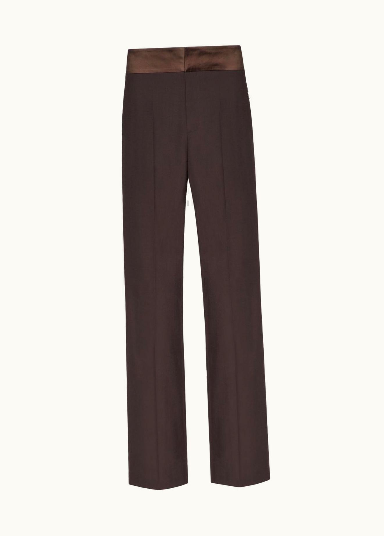 Valentino Valentino Wool Trousers With Belt And Satin Side Bands UZ0161116