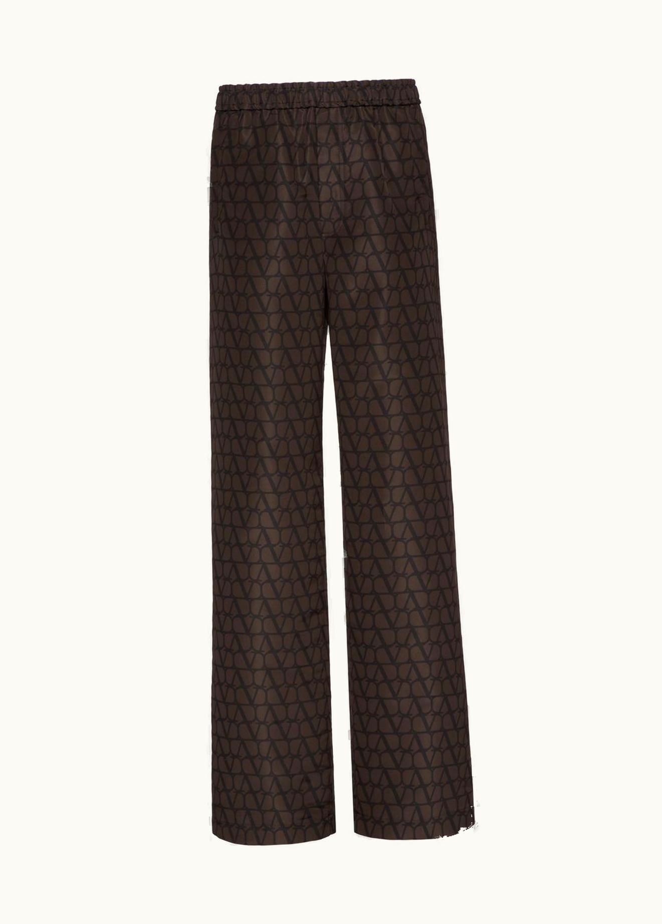 Valentino Valentino Cargo Trousers In Silk Faille With All-over Toile Iconographe Print UZ0161128