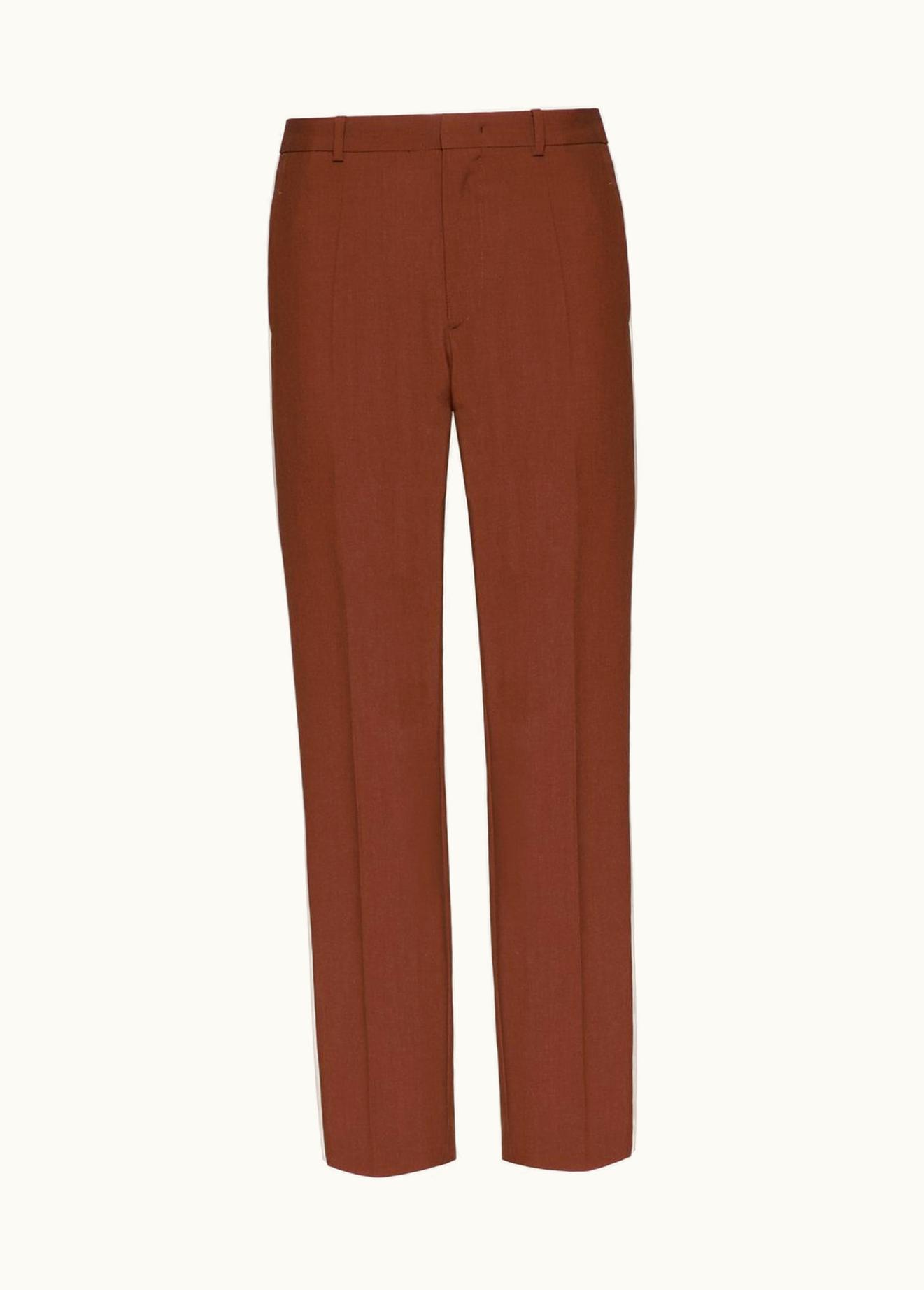 Valentino Valentino Wool Trousers With Contrasting Colour Side Bands