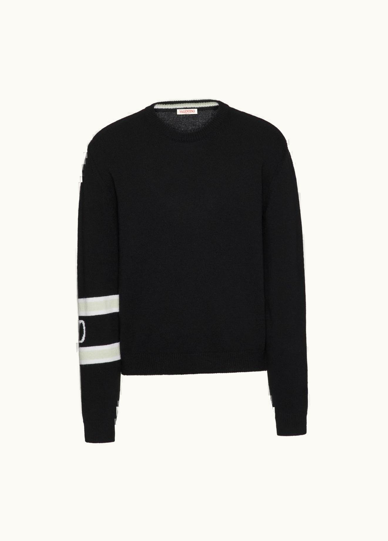 Valentino Valentino Wool And Cashmere Crewneck Jumper With Vlogo Signature Embroidery UZ0161184