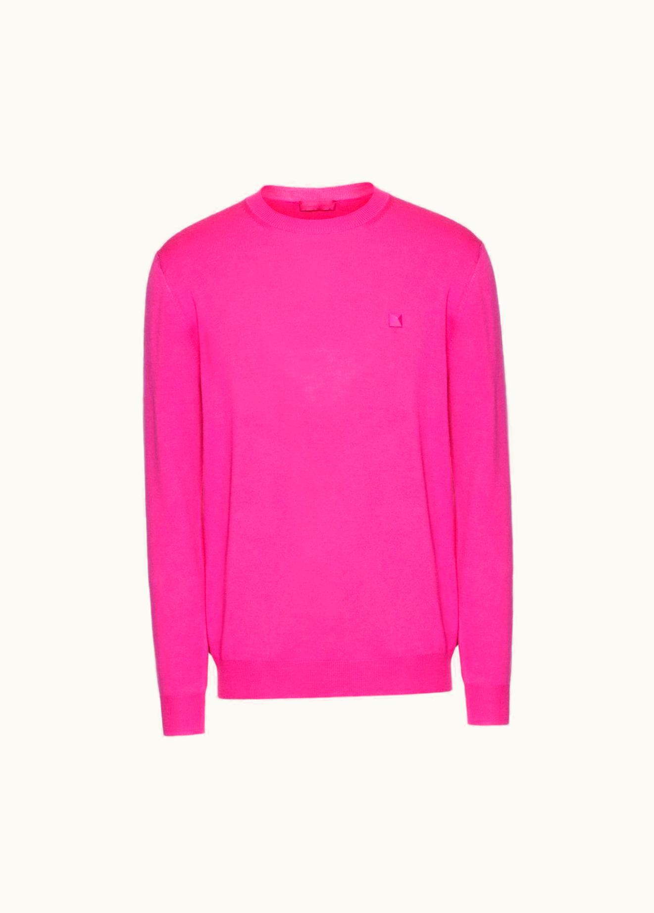 Valentino Valentino Crewneck Wool Jumper With Stud Detail UZ0161234