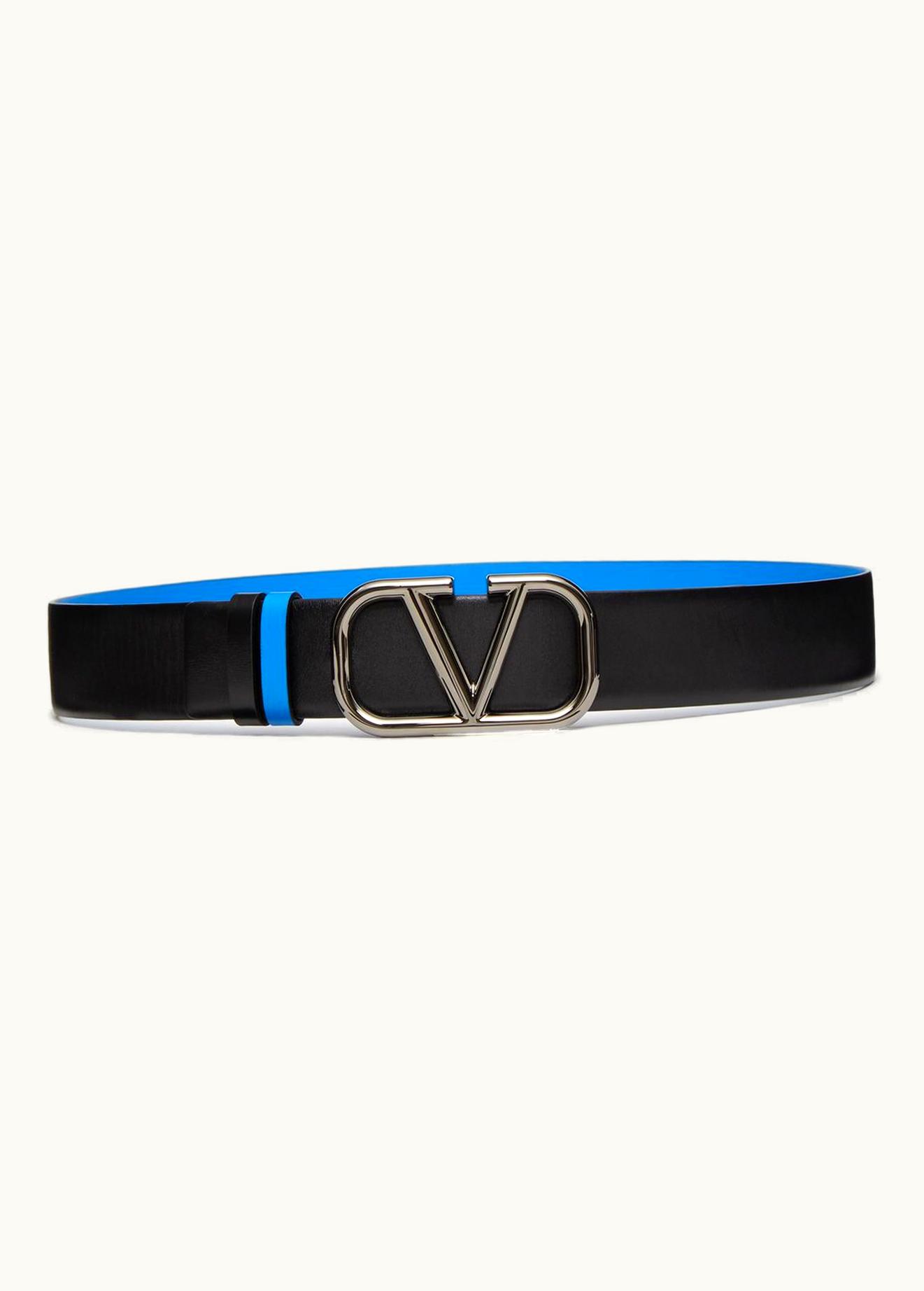 Valentino Valentino Vlogo Signature Reversible Calfskin Belt 40 mm UZ0161339