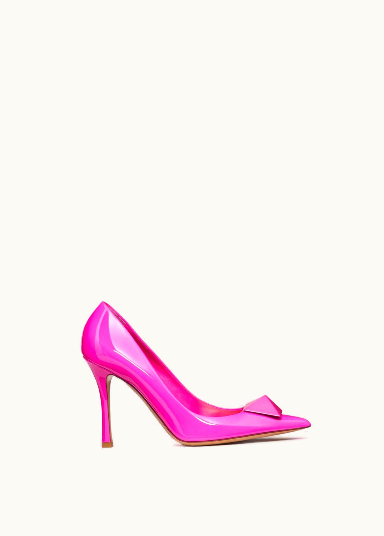 Valentino Valentino One Stud Patent Leather Pump With Matching Stud 100 mm UZ0161456