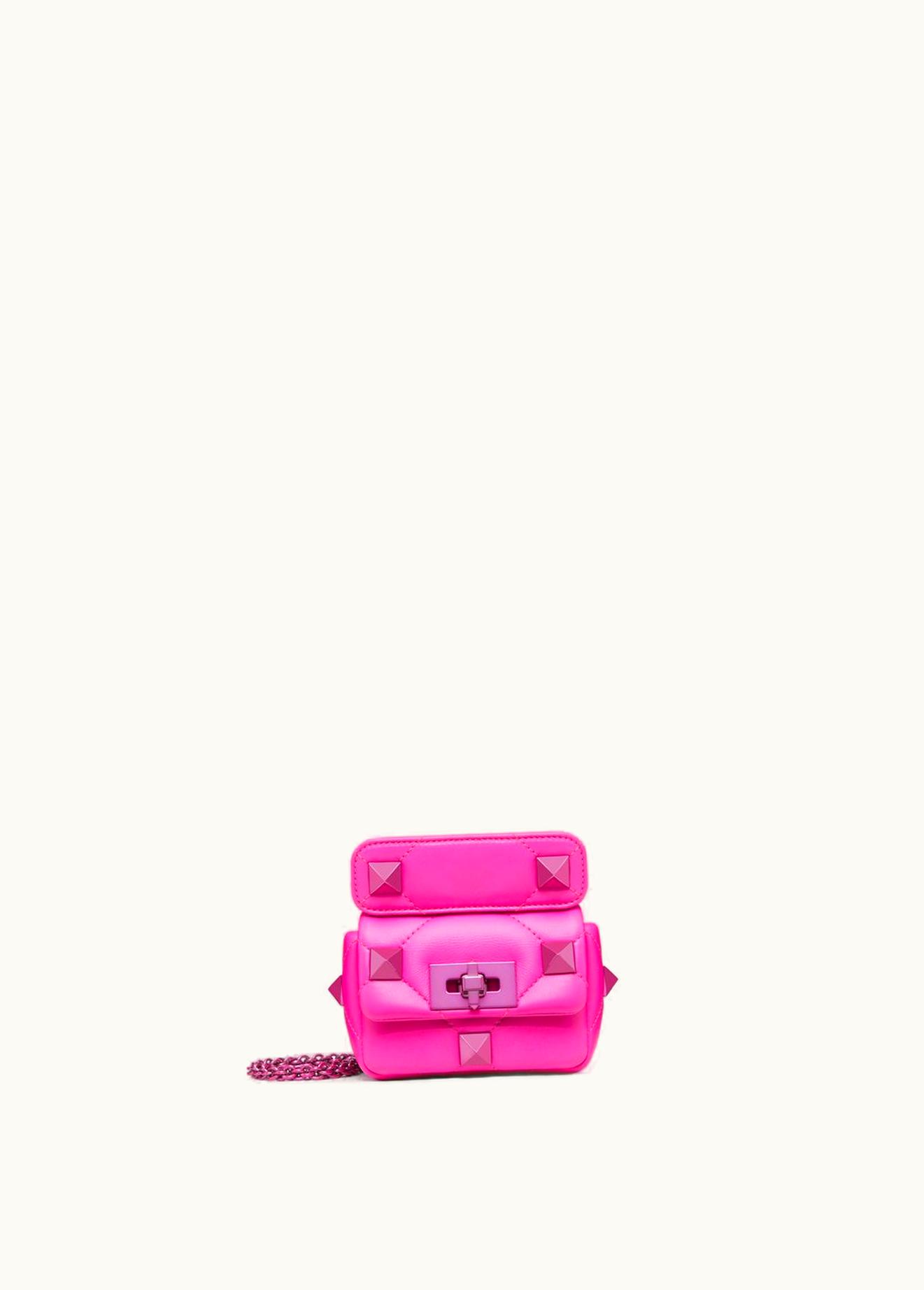 Valentino Valentino Mini Roman Stud The Shoulder Bag In Nappa Leather With Chain UZ0161470