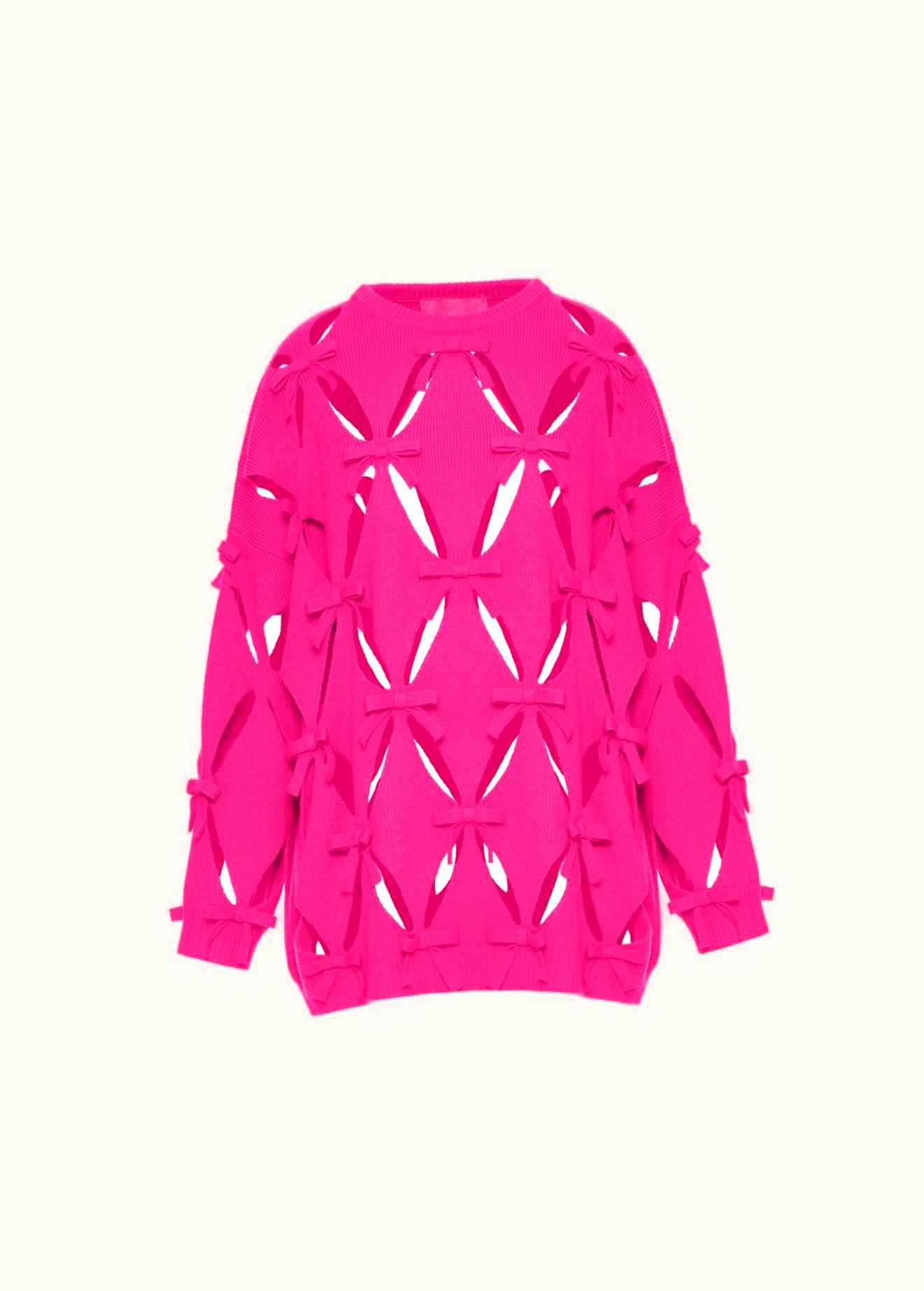 Valentino Valentino Wool Jumper With Cut-out Diamond Embroidery And Bows UZ0161494