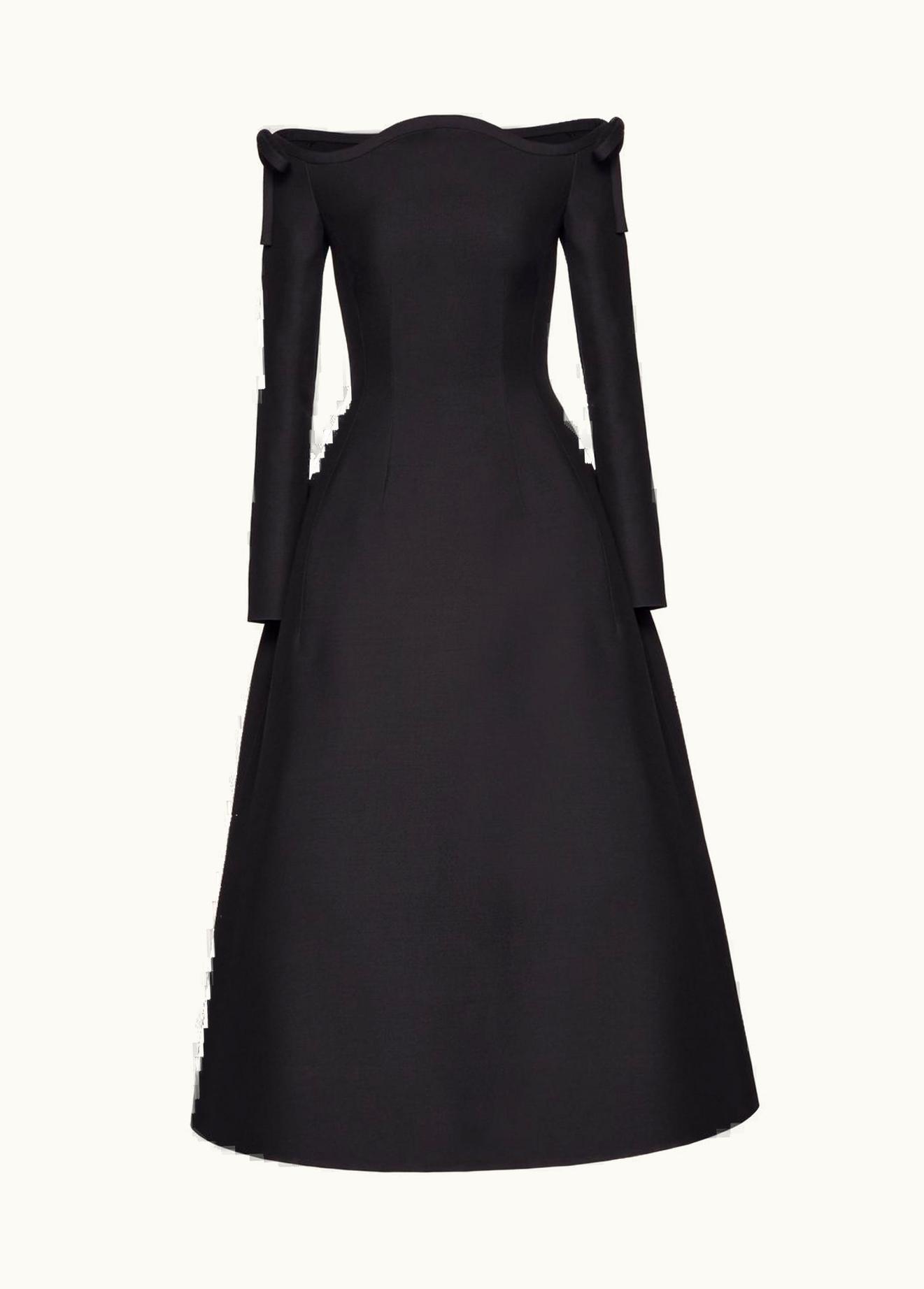 Valentino Valentino Crepe Couture Midi Dress With Bow Details UZ0161511