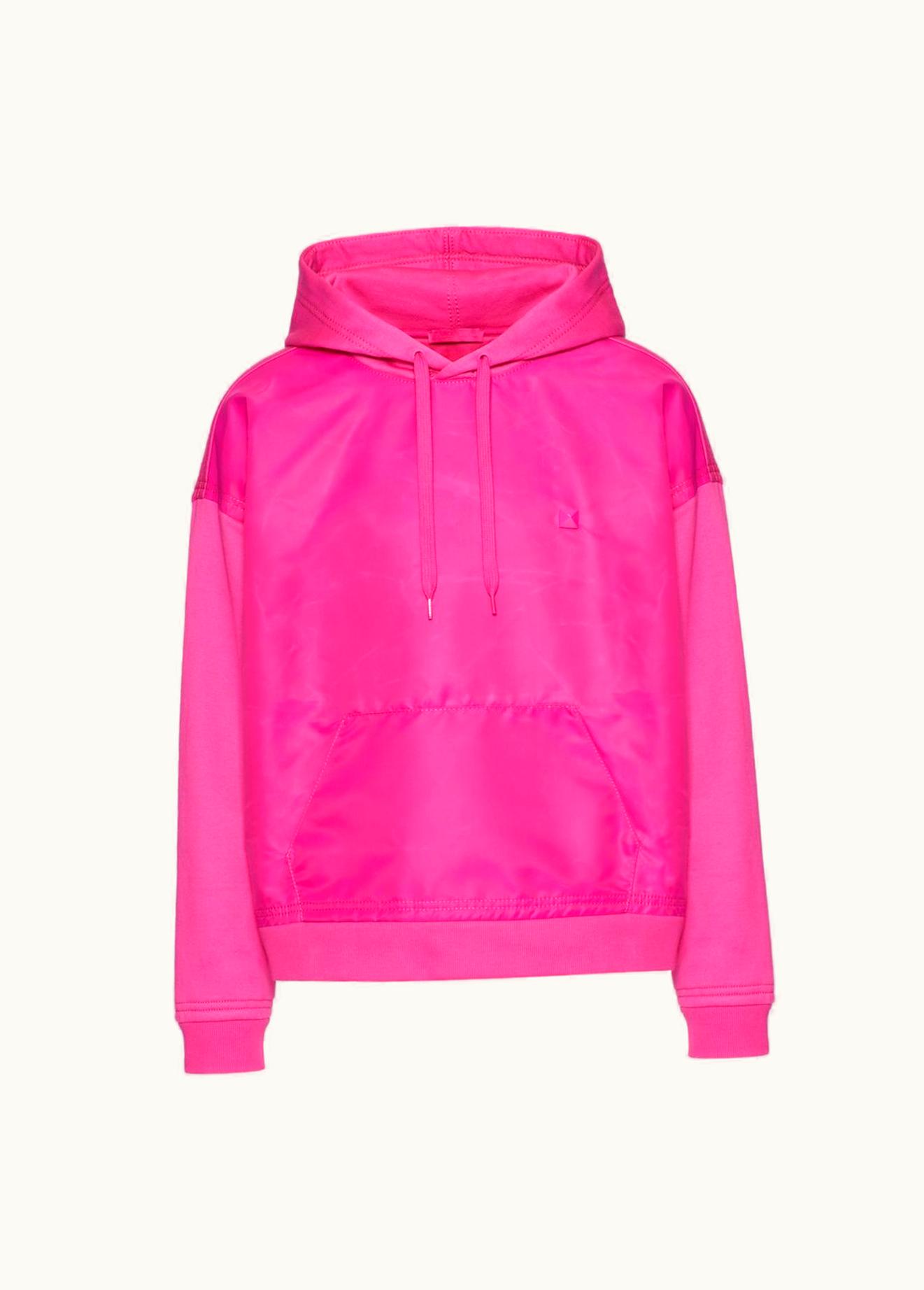 Valentino Valentino Cotton Sweatshirt With Nylon Panel And Stud Detail UZ0161526