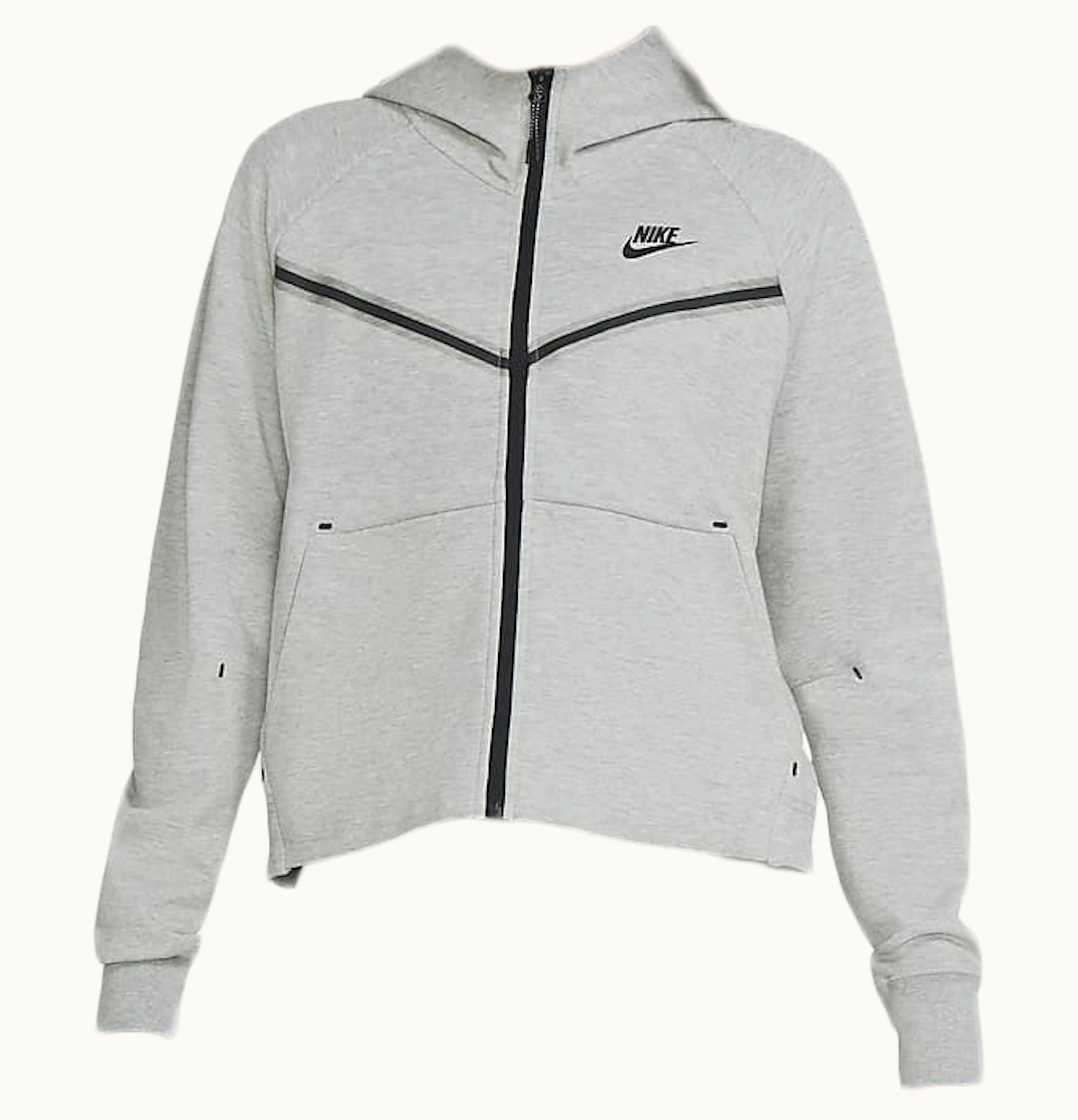Nike Nike Sportswear Womens Tech Fleece Windrunner Full Zip Hoodie Dark Grey Heather Black