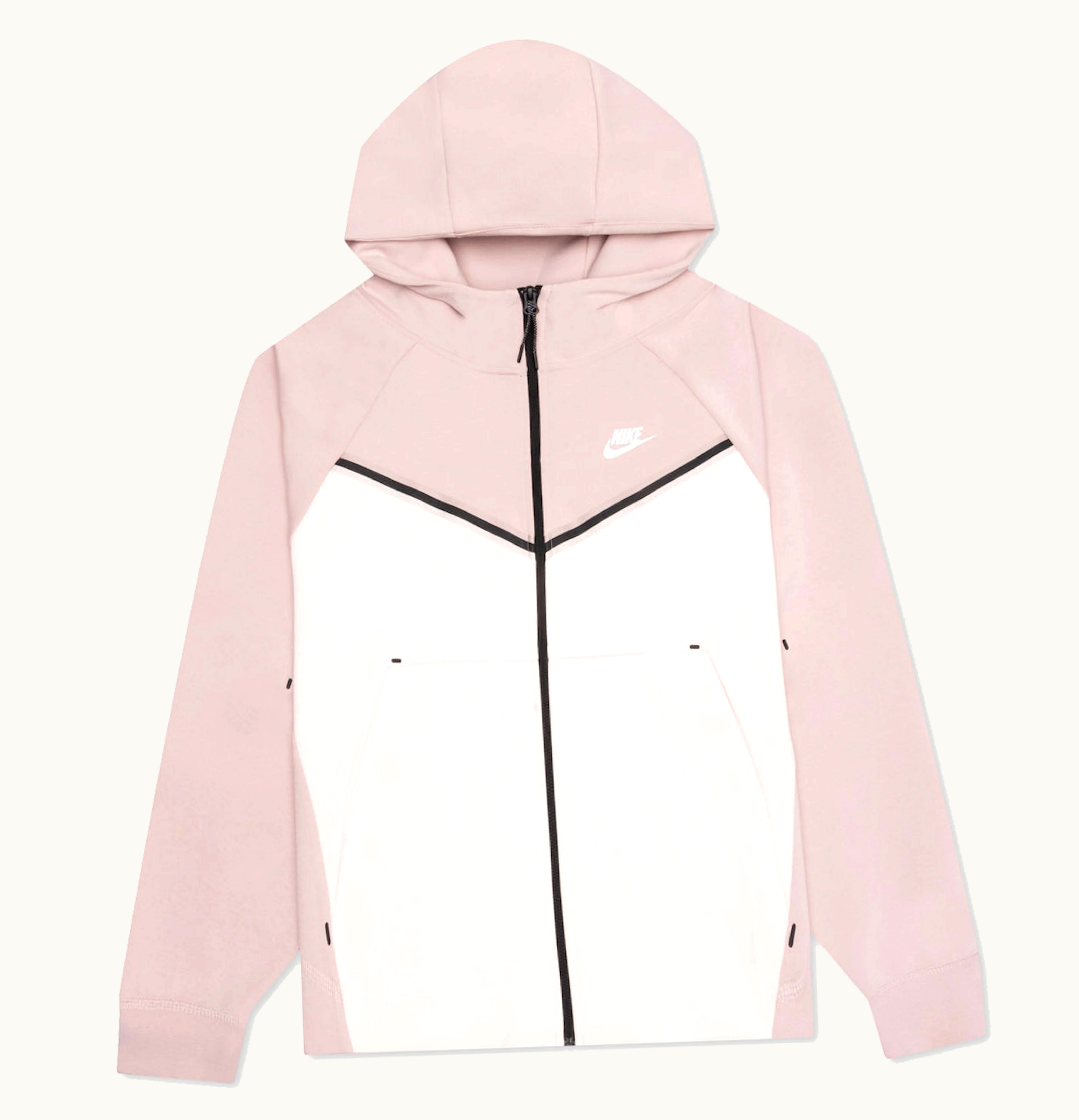 Nike Nike Womens Tech Fleece Windrunner Full Zip Hoodie Pink Oxford Light Soft Pink