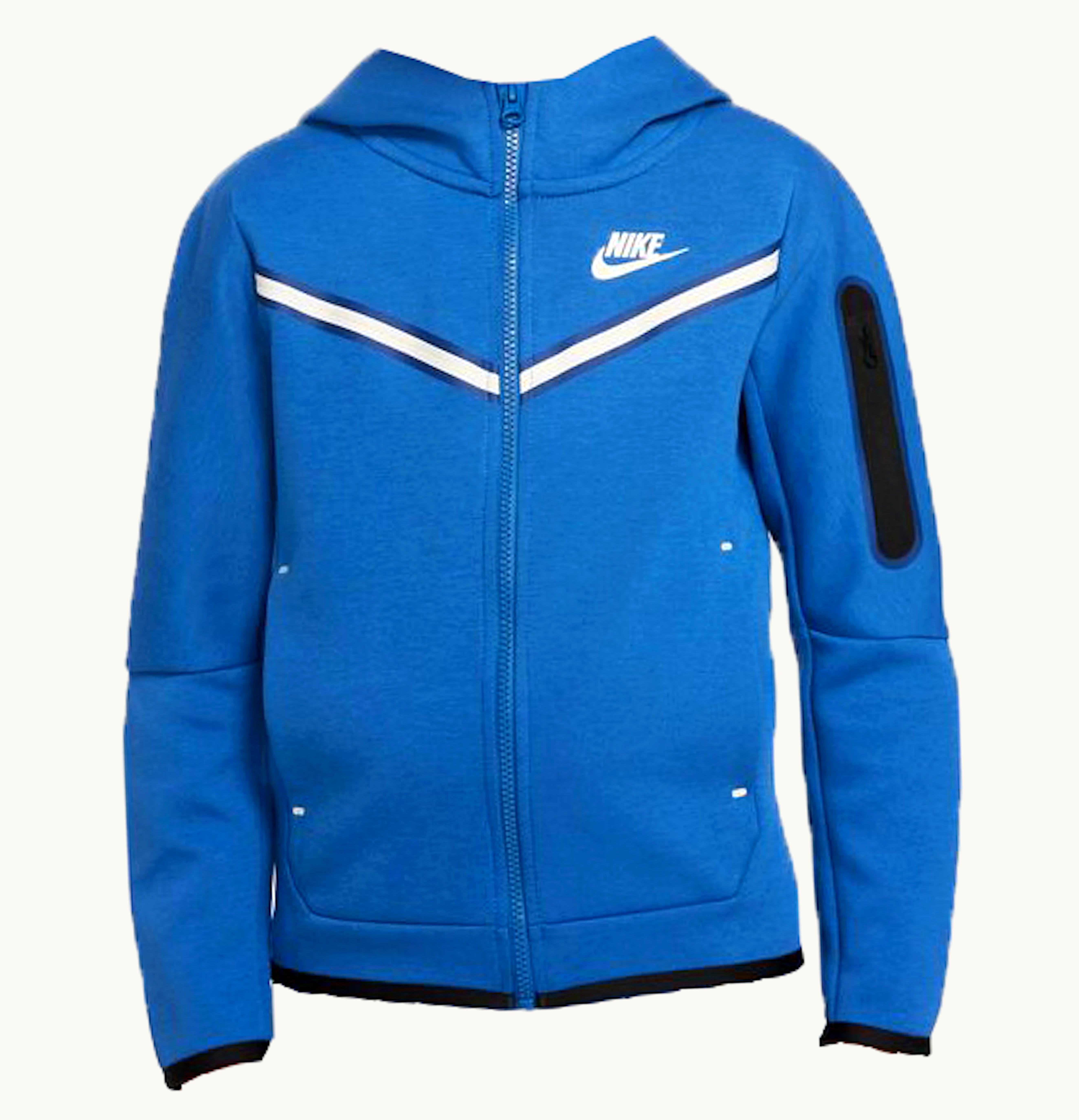 Nike Nike Youth Tech Fleece Hoodie Dark Marina Blue Light Bone