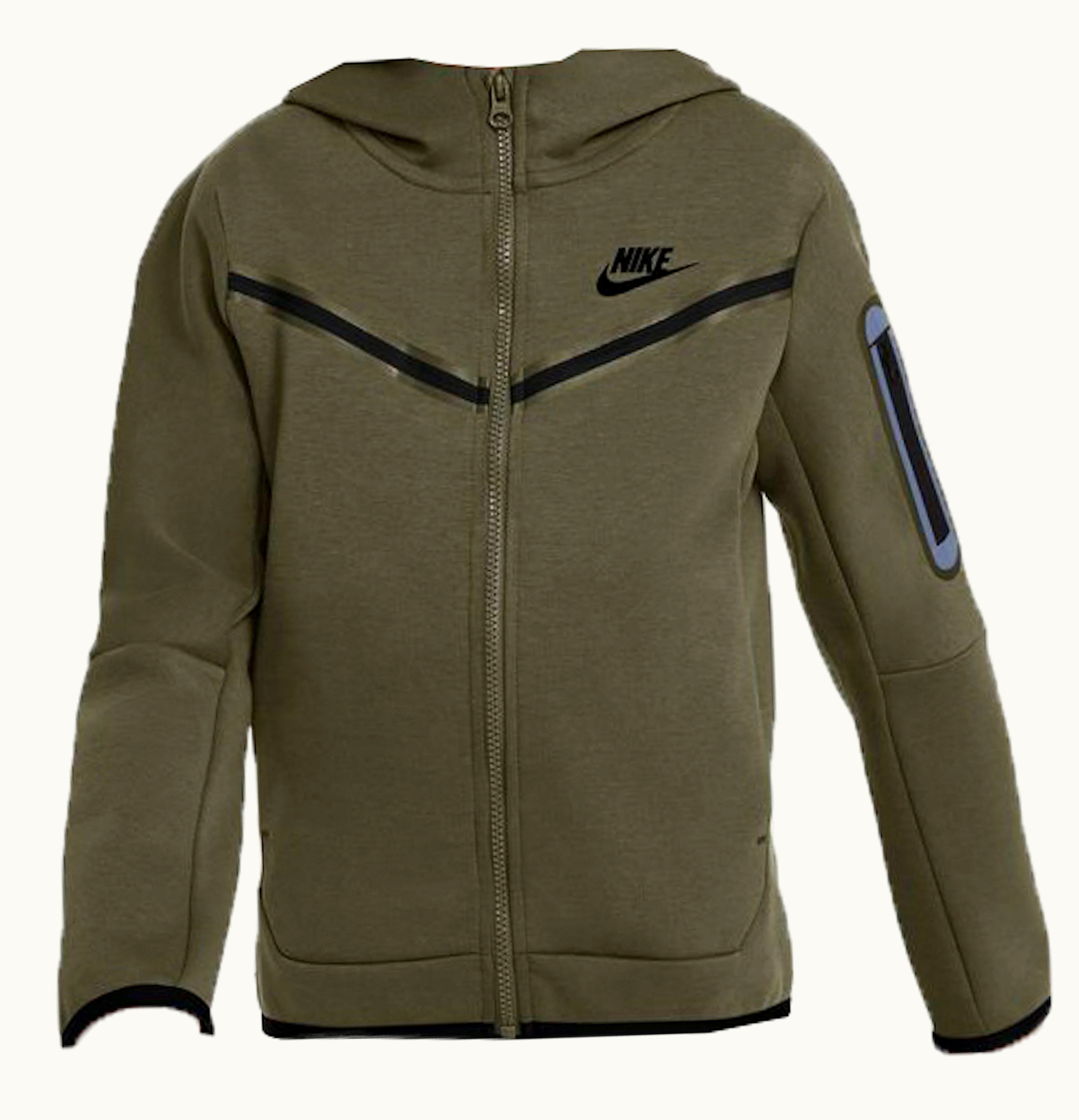 Nike Nike Boys Tech Fleece Hoodie Rough Green Black