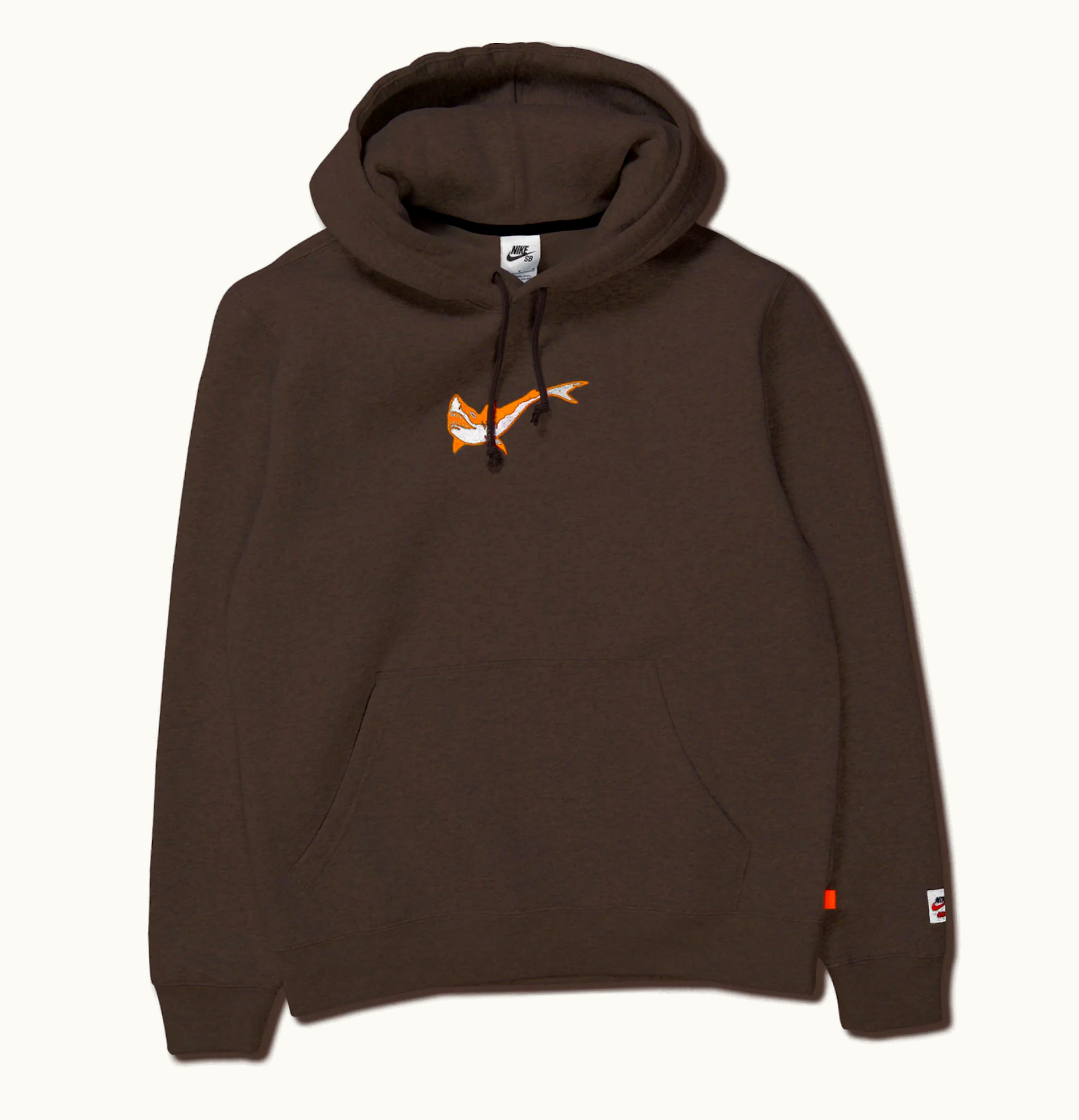 Nike SB Nike SB Orange Label x Oski Fleece Skate Hoodie Baroque Brown