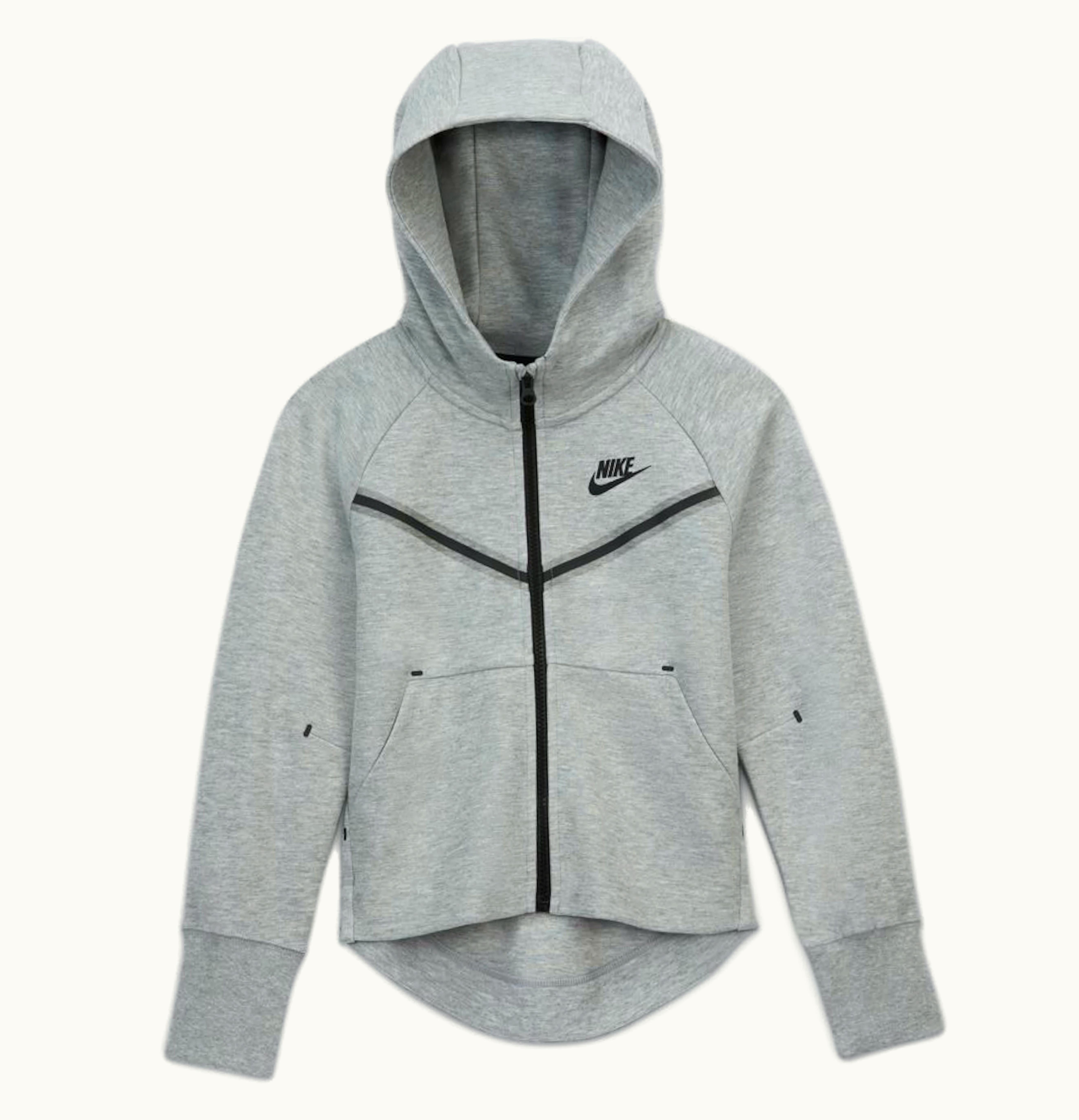Nike Nike Youth Tech Fleece Hoodie Dark Grey Heather Black