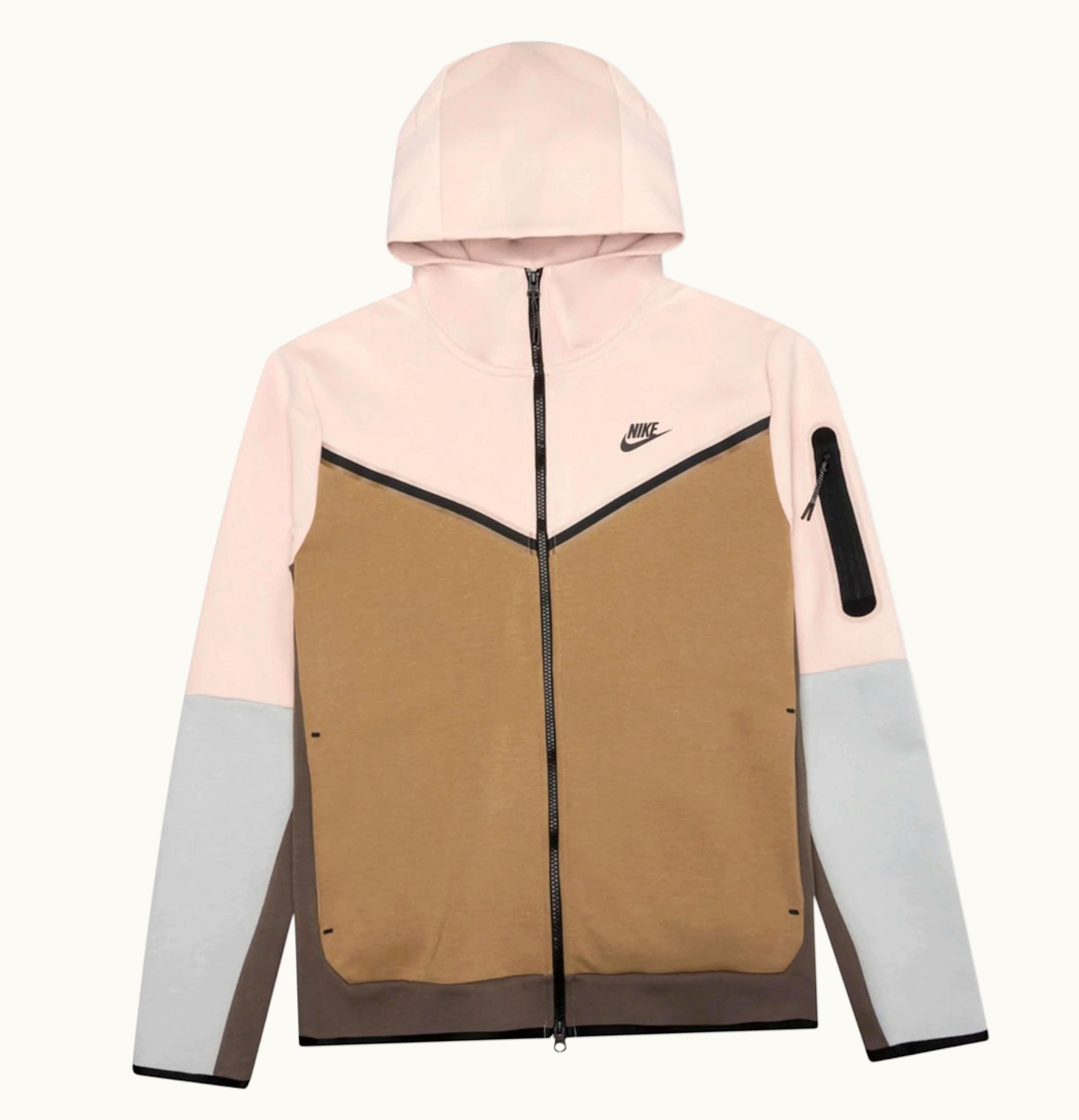 Nike Nike Tech Fleece Full Zip Hoodie Pink Driftwood