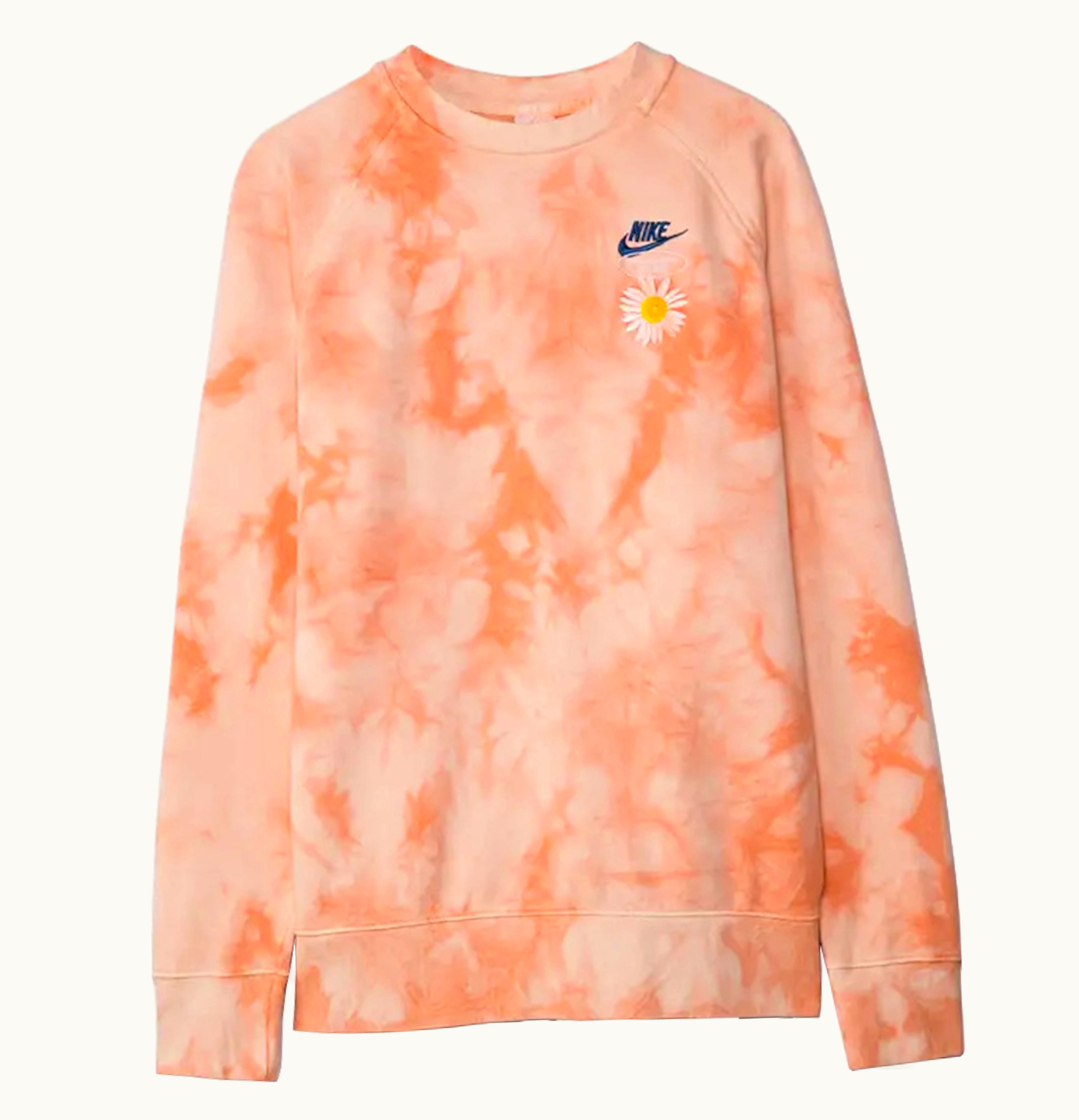 Nike Nike Sportswear French Terry Tie Dye Crewneck Crimson Bliss University Blue
