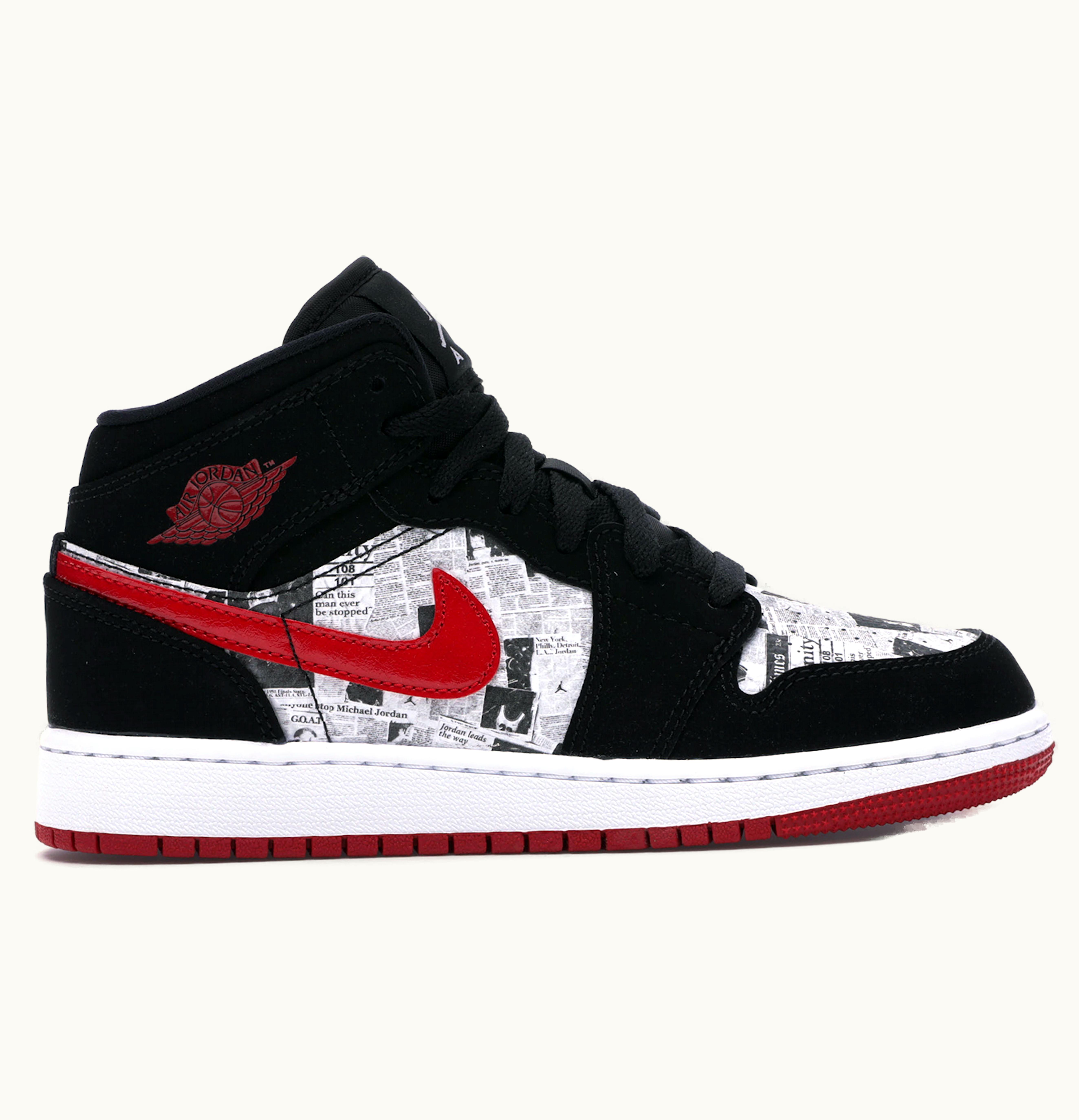 Jordan Air Jordan 1 Mid Newspaper Nike Air Times GS