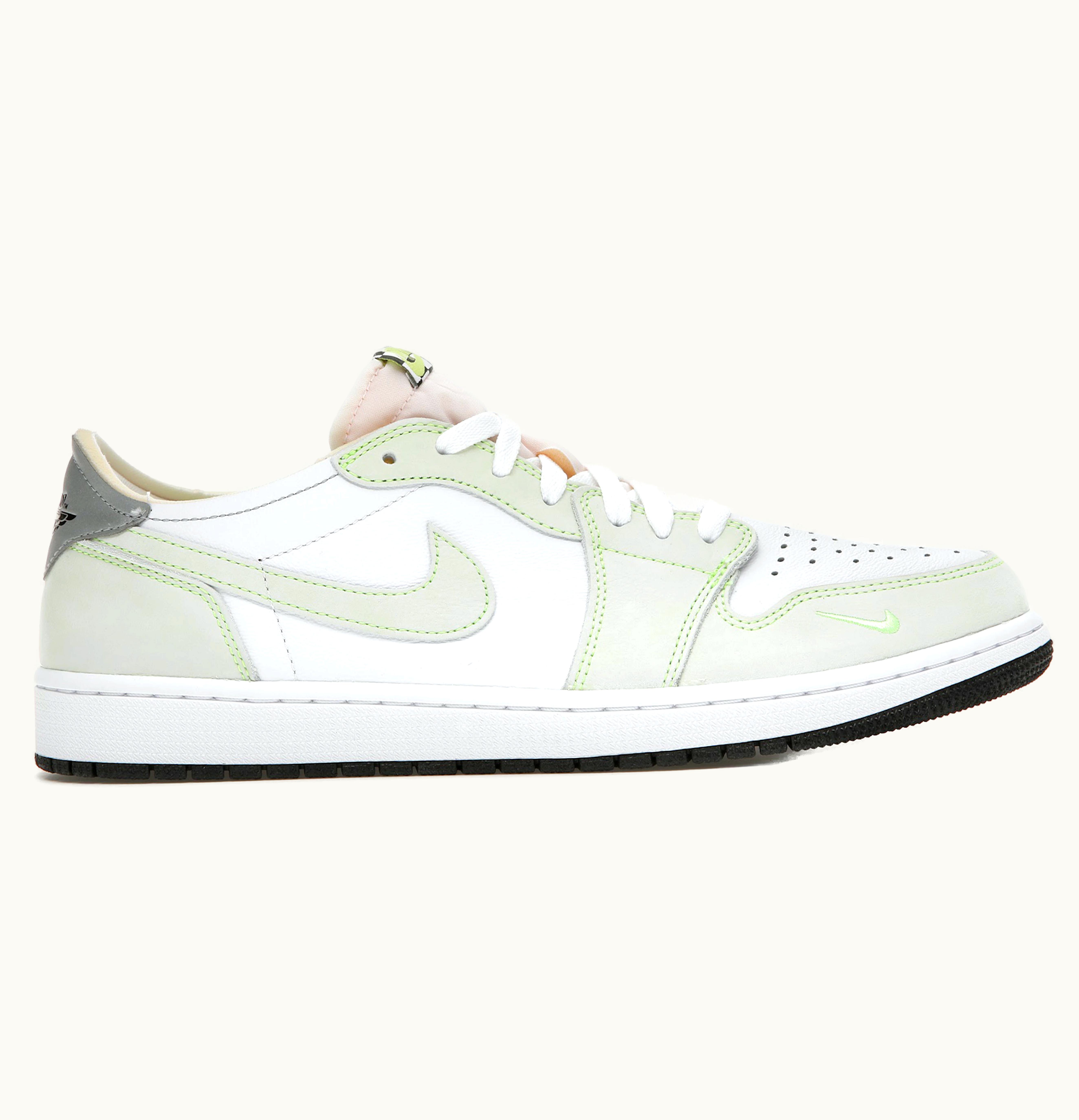 Jordan Air Jordan 1 Retro Low White Ghost Green Black