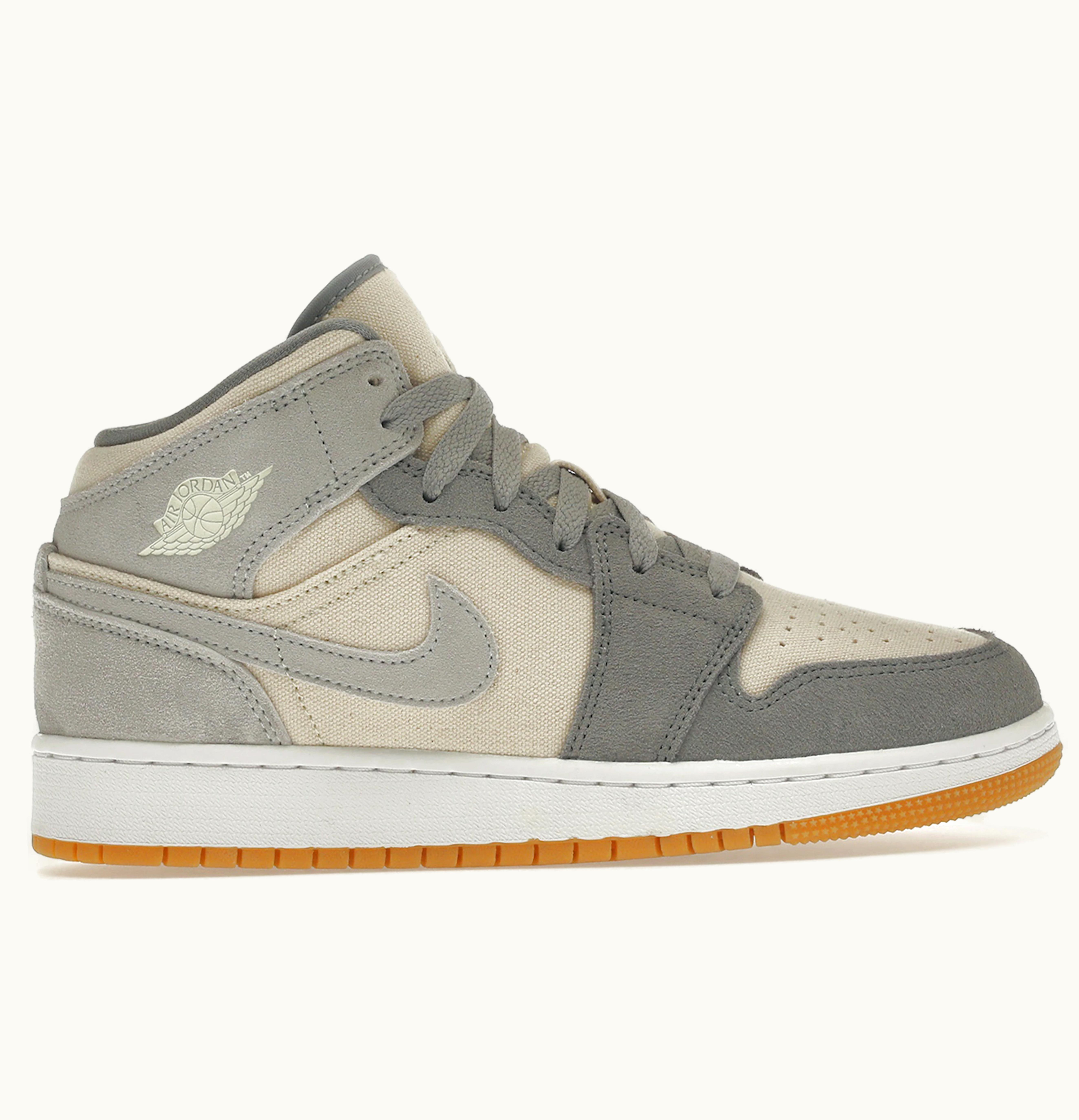 Jordan Air Jordan 1 Mid Cream Grey GS