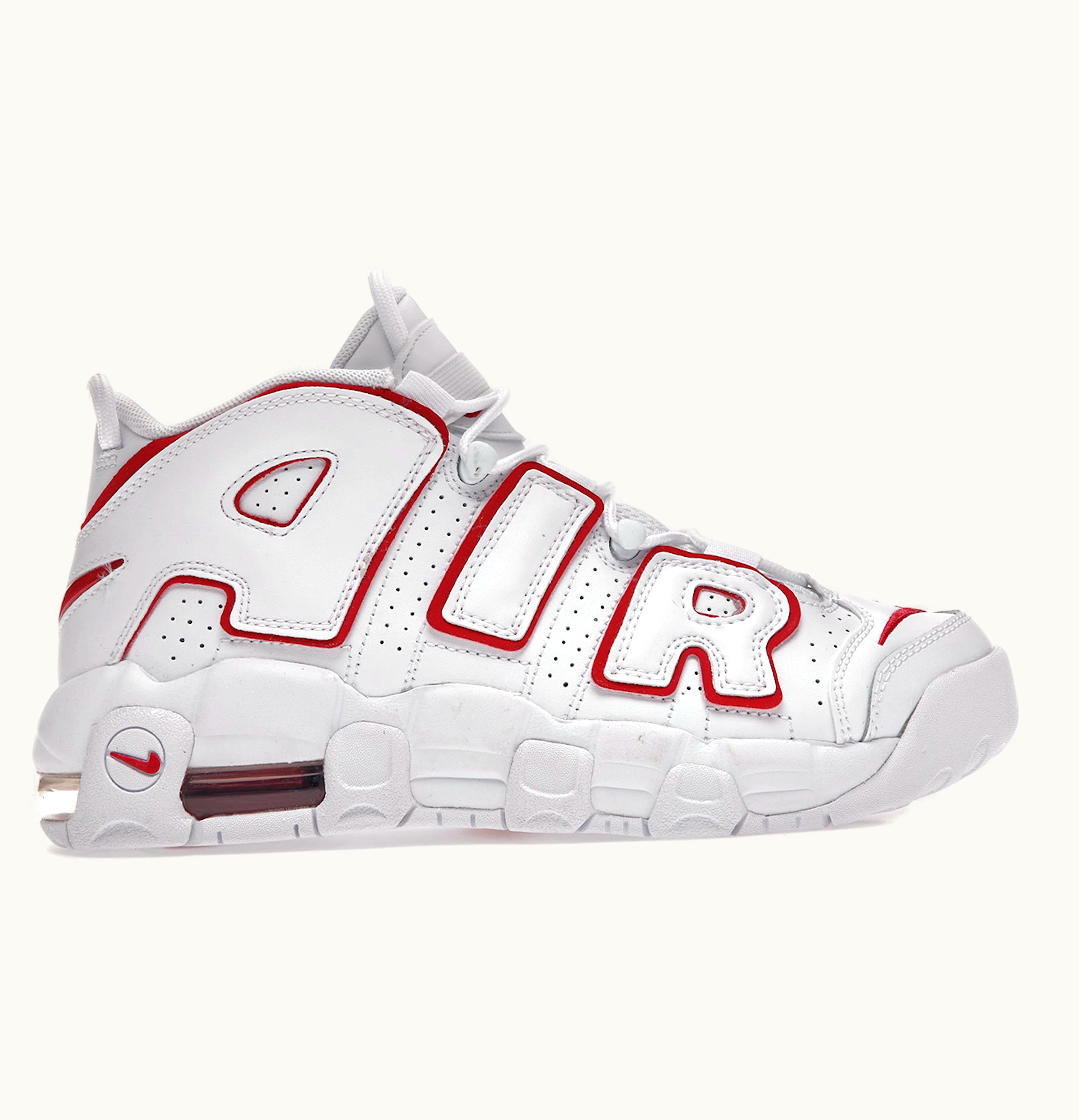 Nike Nike Air More Uptempo White Varsity Red Outline GS