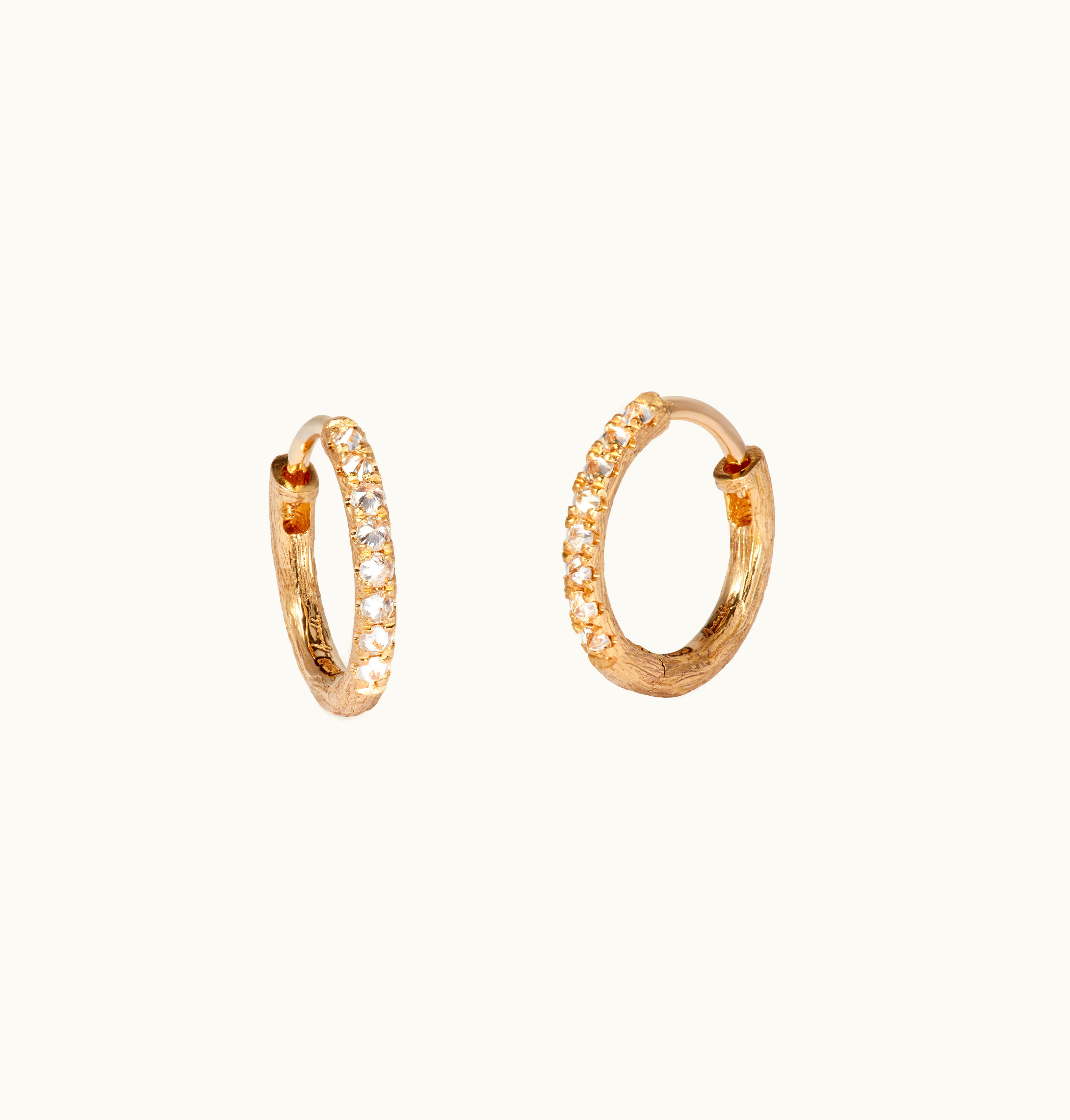 Annoushka Annoushka Dusty Diamonds 18Ct Gold & Diamond 12Mm Hoops