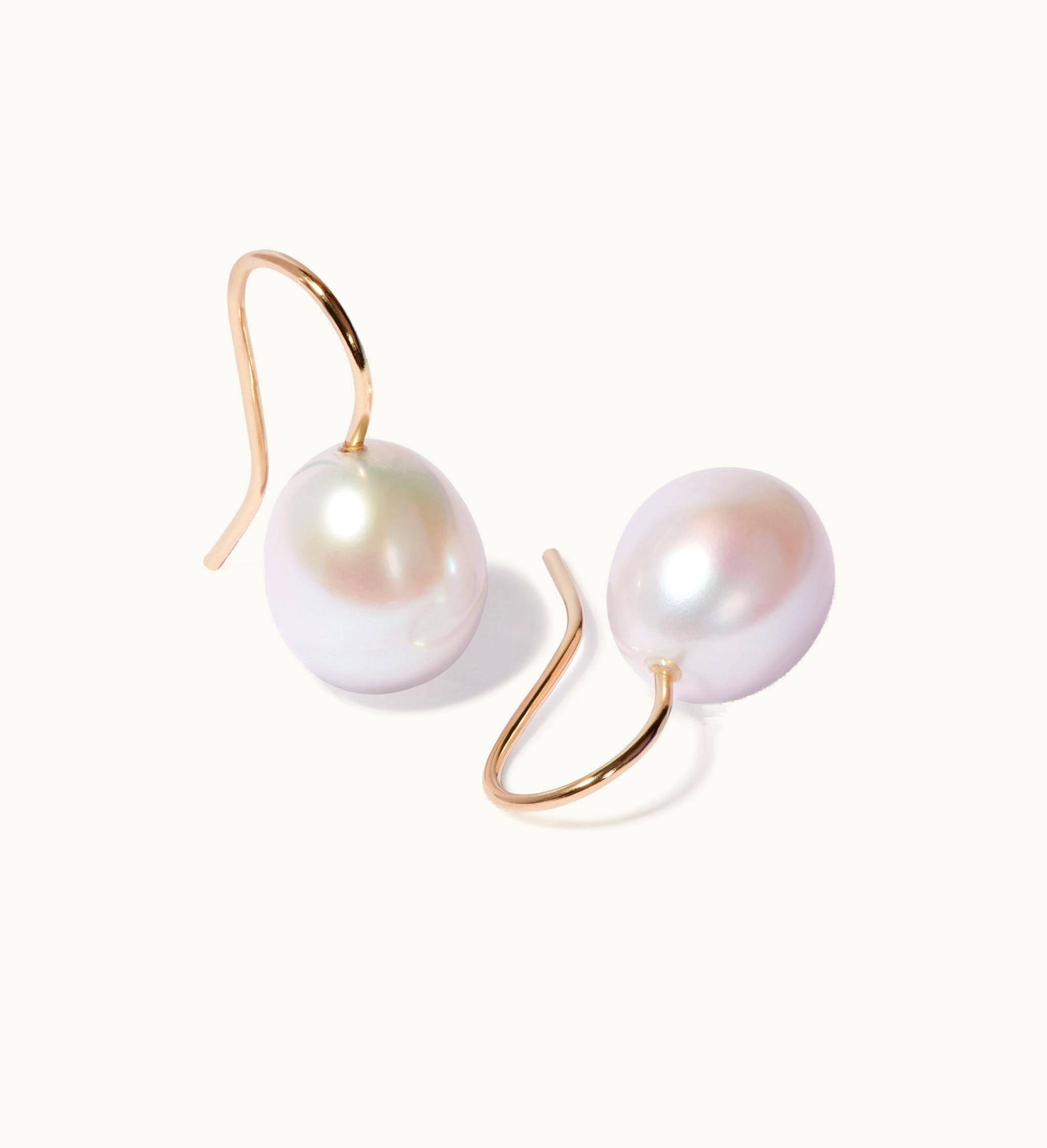 Annoushka Annoushka 18Ct Gold Baroque Pearl Hook Drop Earrings