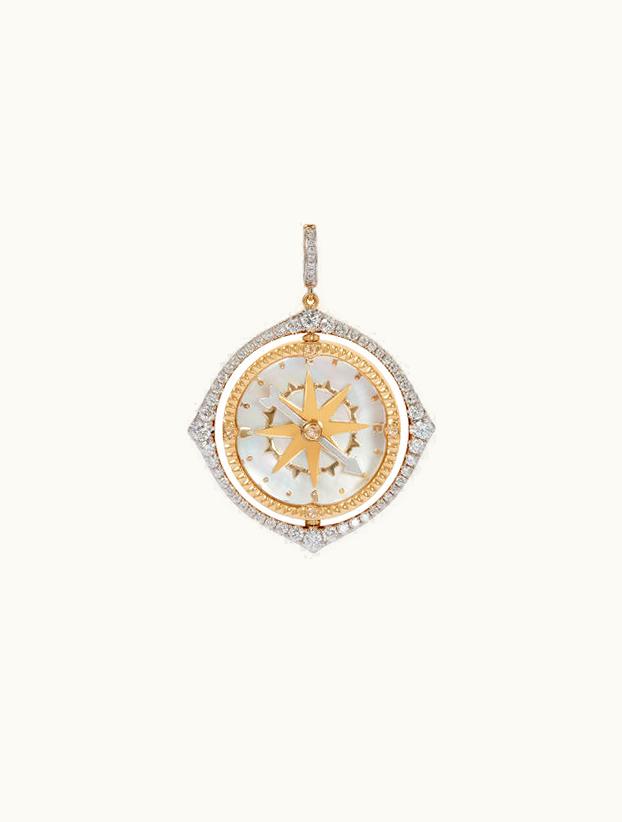Annoushka Annoushka Mythology 18Ct Gold Spinning Compass Pendant