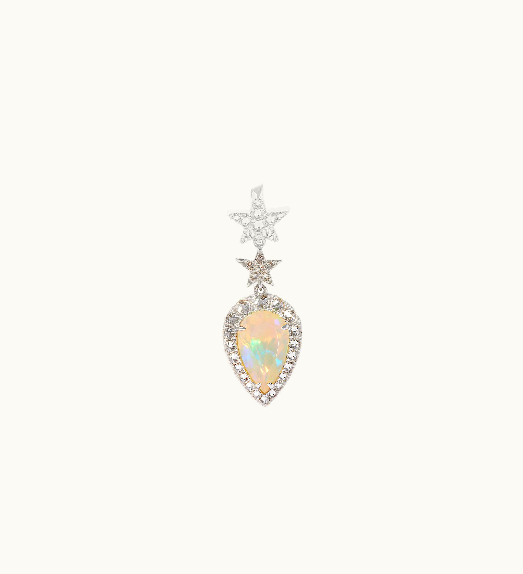 Annoushka Annoushka 18Ct White Gold Ethiopian Opal Pendant UZ0174119