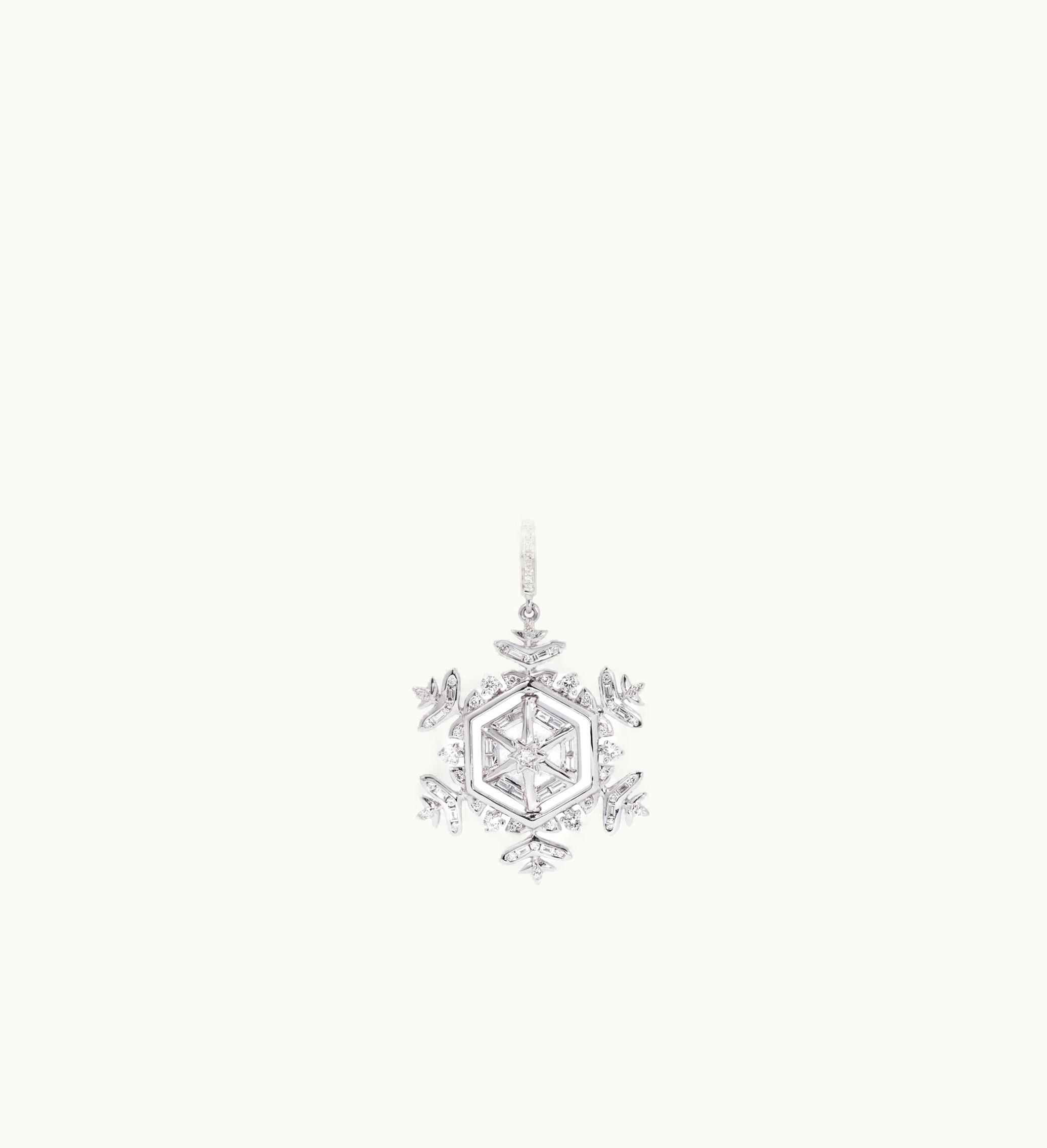 Annoushka Annoushka Mythology 18Ct White Gold Diamond Spinning Snowflake Necklace