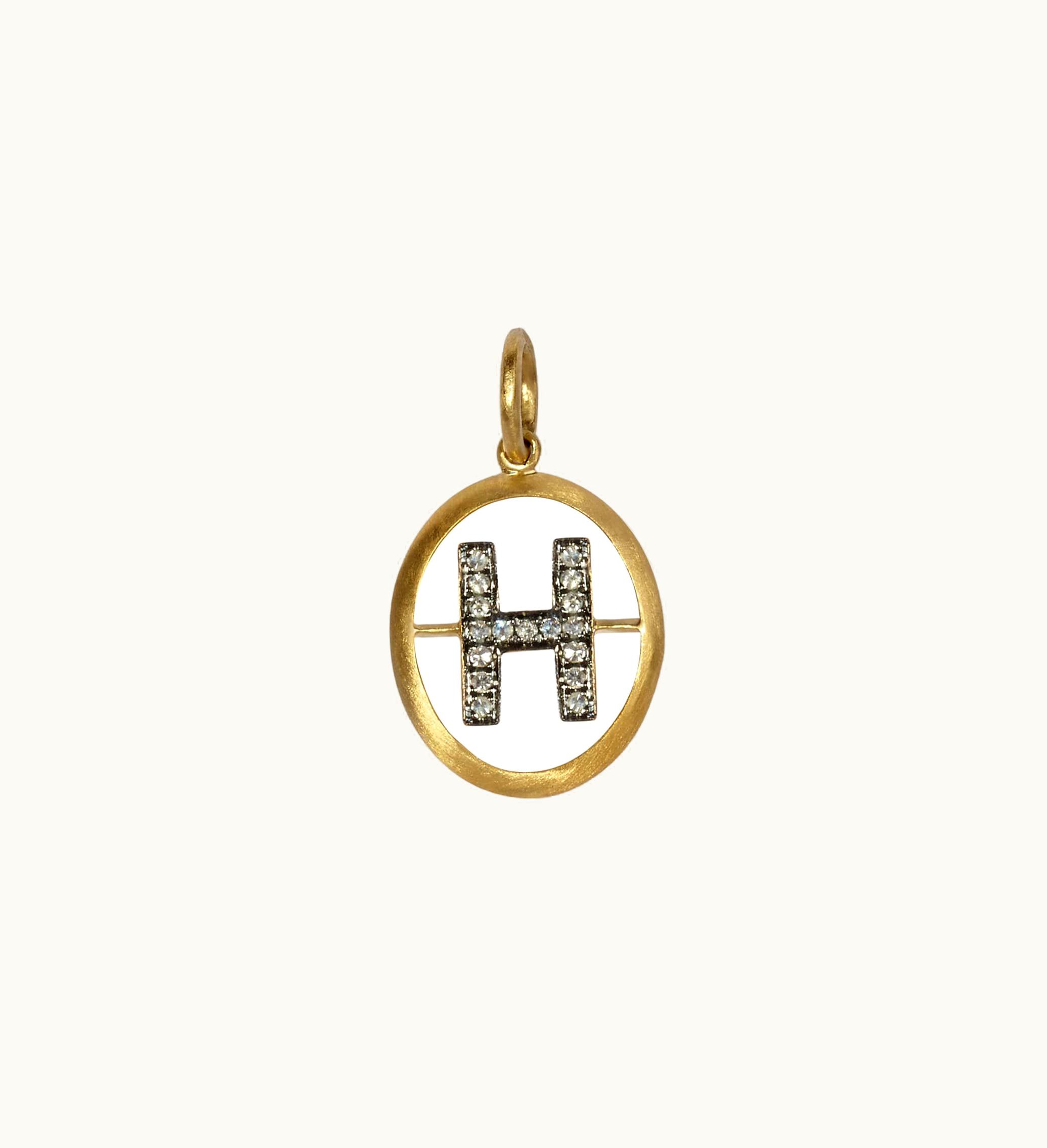 Annoushka Annoushka 18Ct Gold Diamond Initial H Pendant