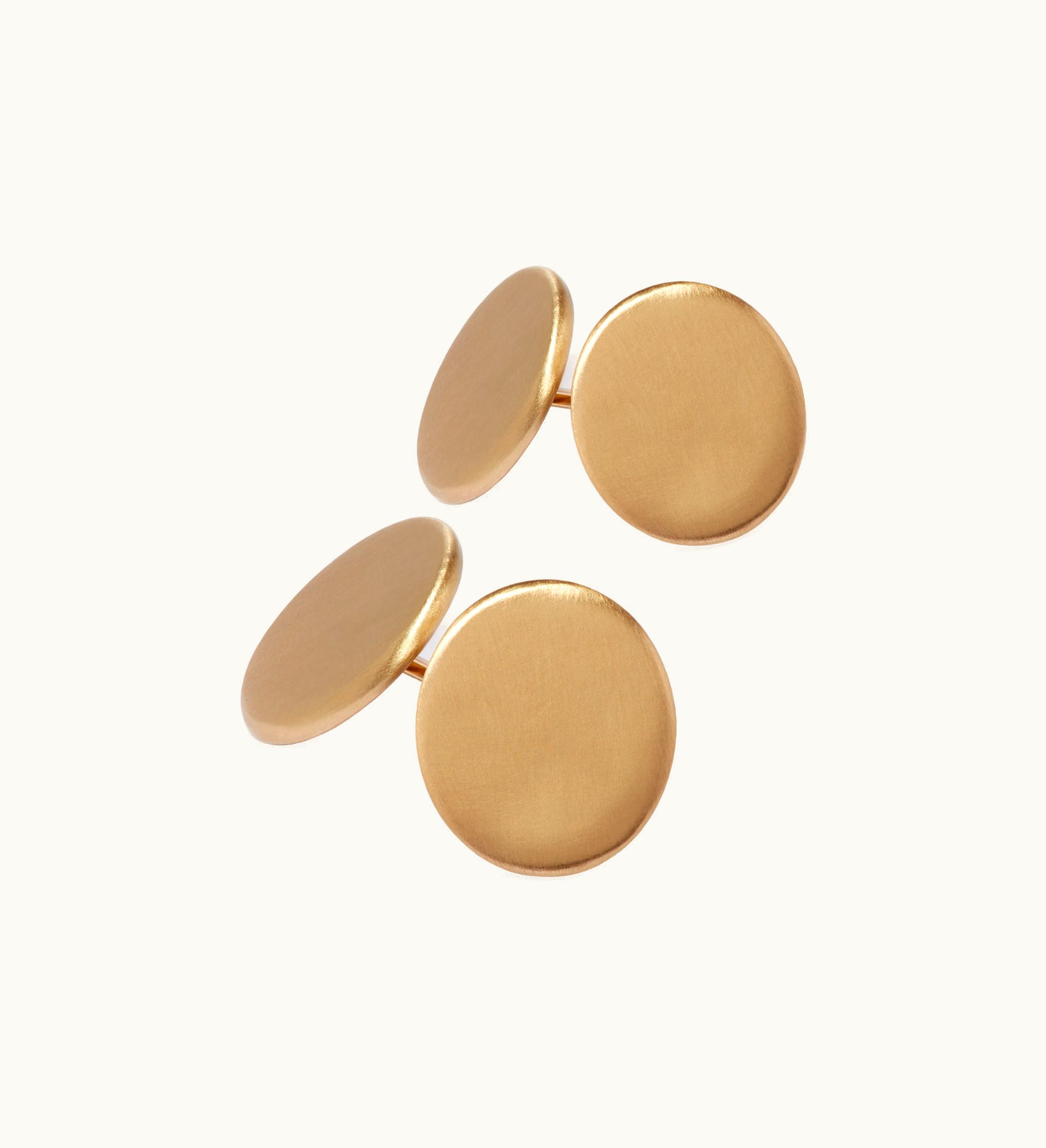 Annoushka Annoushka A Pair Of 18Ct Gold Plain Cufflinks