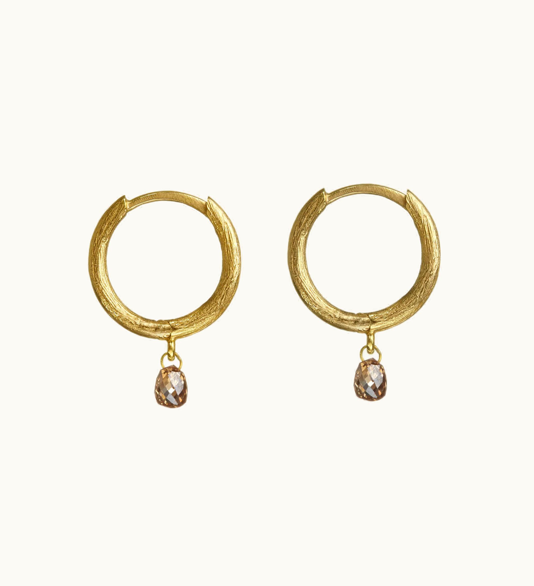 Annoushka Annoushka Hoopla 18Ct Gold Diamond Hoop Earrings