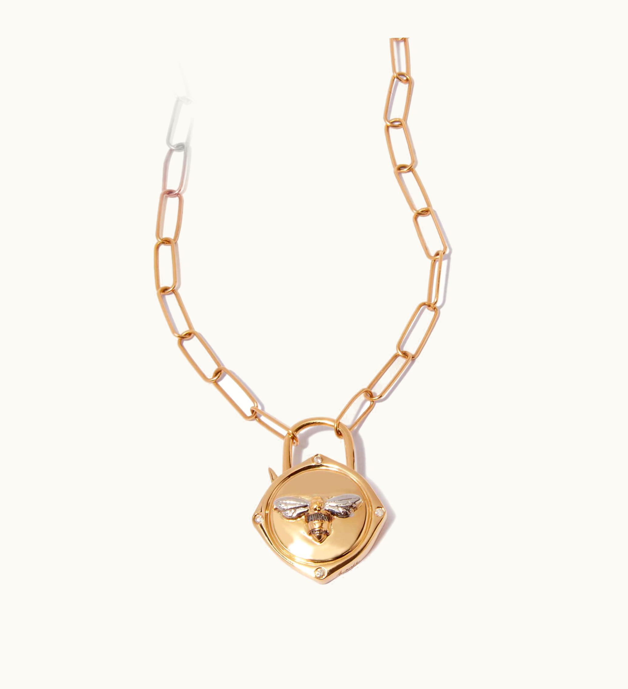 Annoushka Annoushka Lovelock 14Ct Gold Mini Cable Chain Bee Charm Necklace
