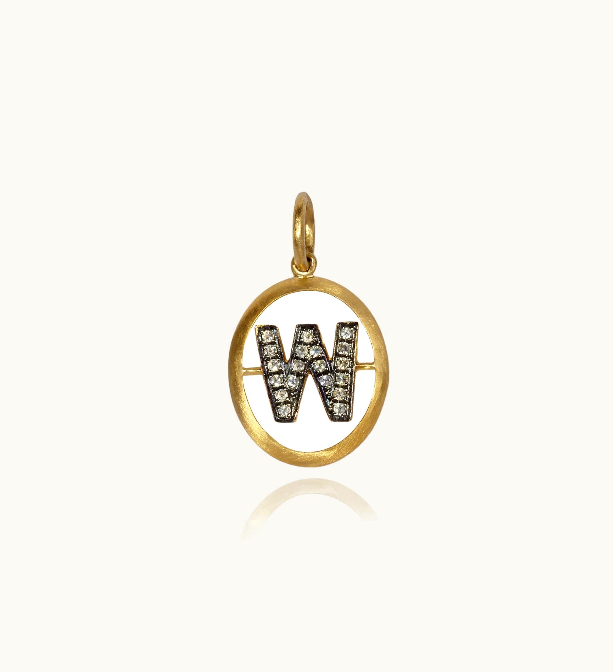 Annoushka Annoushka 18Ct Gold Diamond Initial W Pendant