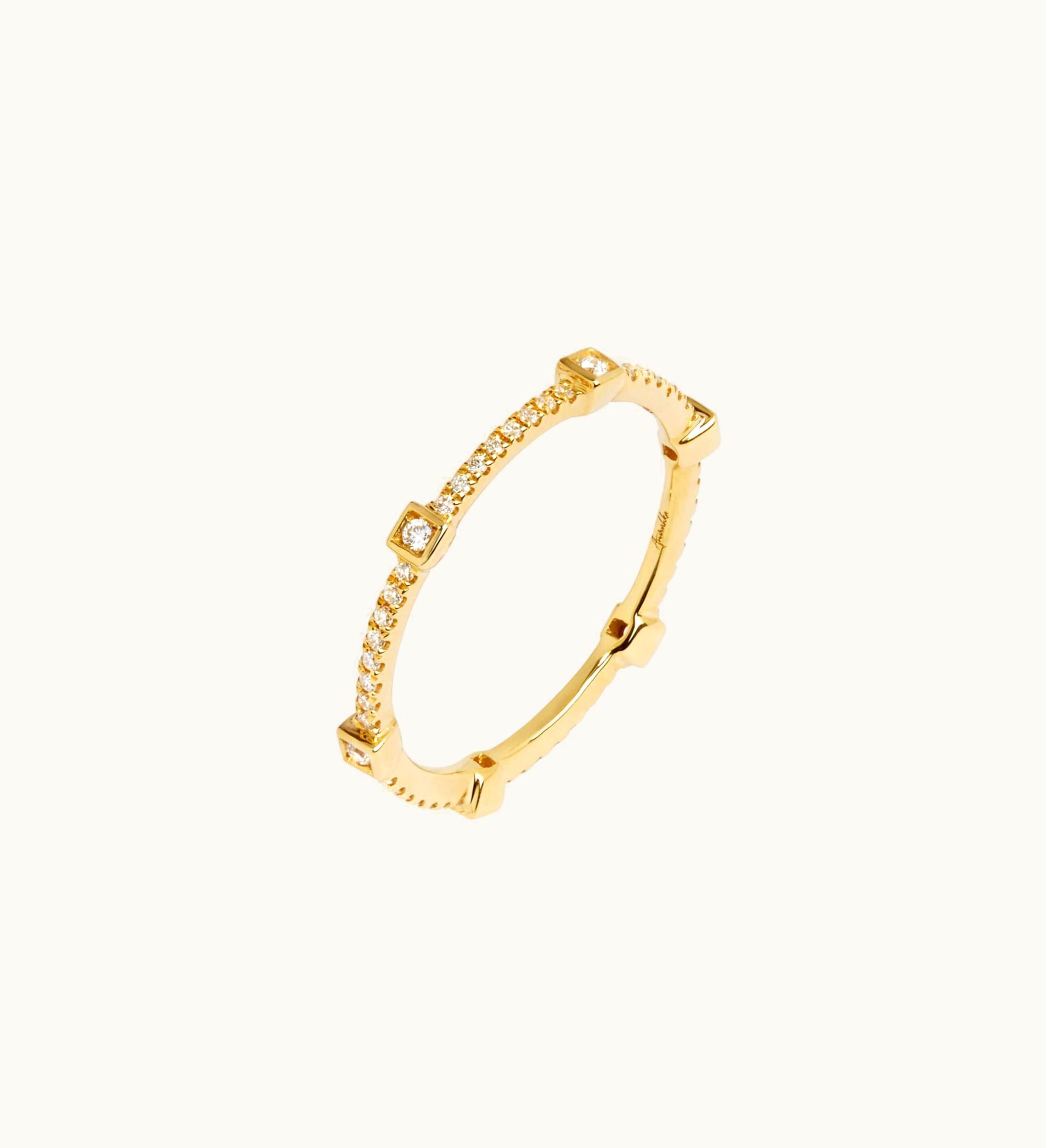 Annoushka Annoushka 18Ct Gold & Diamond Pavilion Eternity Ring