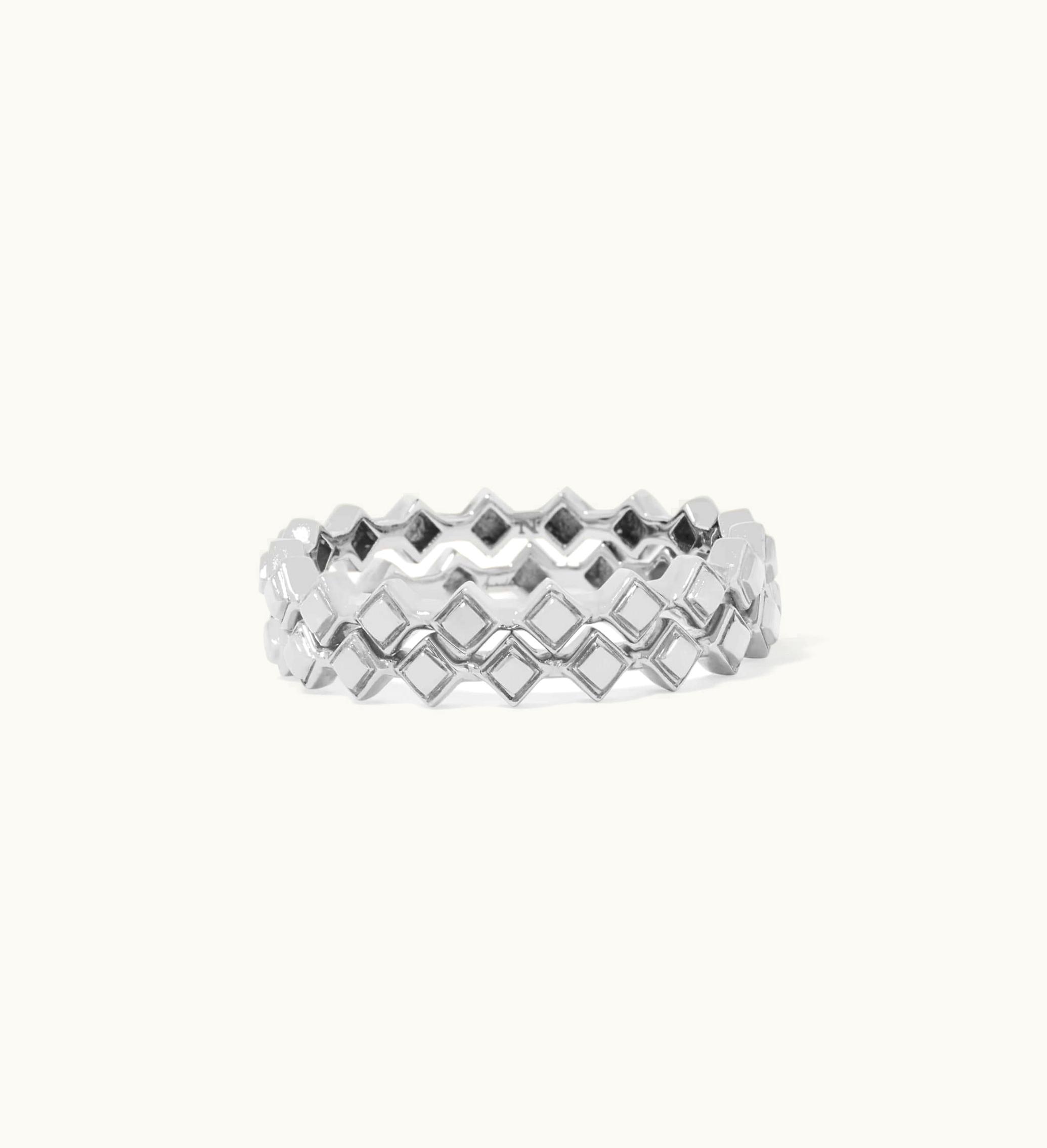 Annoushka Annoushka Stepping Stone 18Ct White Gold Ring Stack
